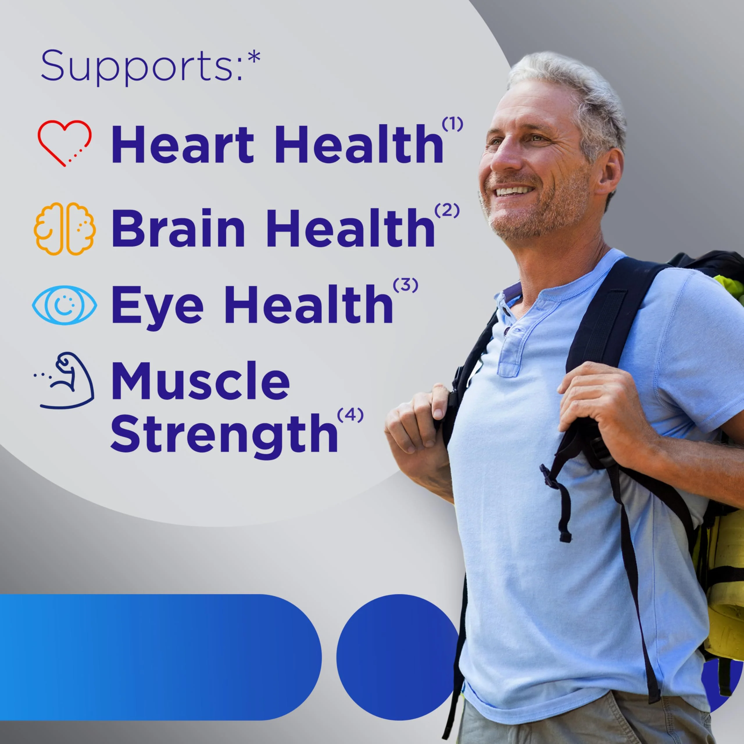 Centrum MultiGummies for Men 50 Plus, Multivitamin/Multimineral Supplement with Vitamins D3, E, B6, and B12, Assorted Fruit Flavor - 140 Count - Image 8