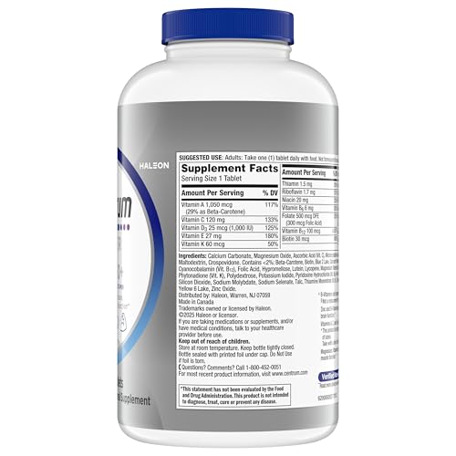 Centrum Silver Men's 50+ Multivitamin with Vitamin D3, B-Vitamins, Zinc for Memory and Cognition - 200 Tablets - Image 6