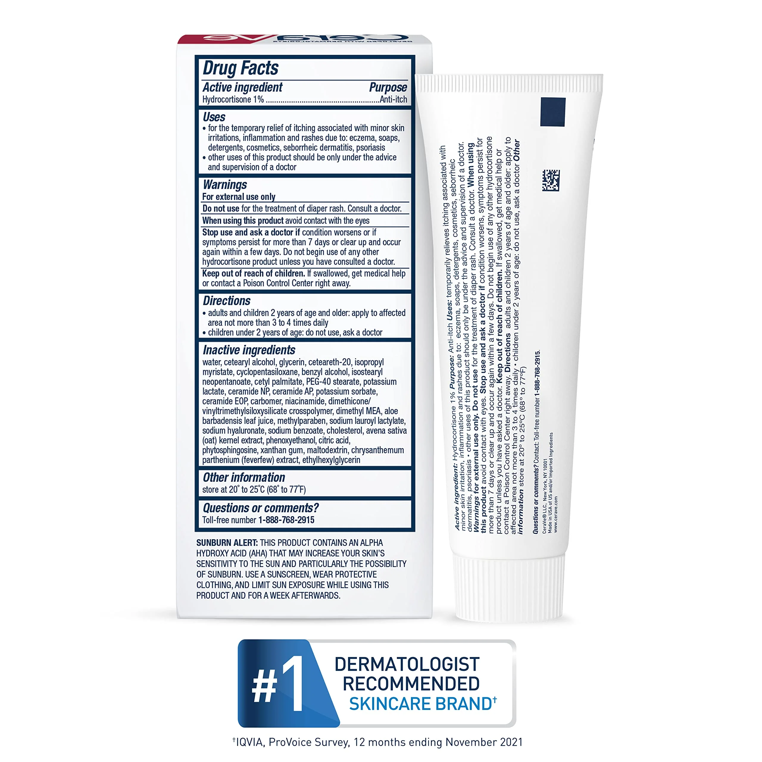 CeraVe 1% Hydrocortisone Anti-Itch Cream, Fragrance-Free Relief for Eczema-Prone & Dry Skin, 1 Ounce - Image 8