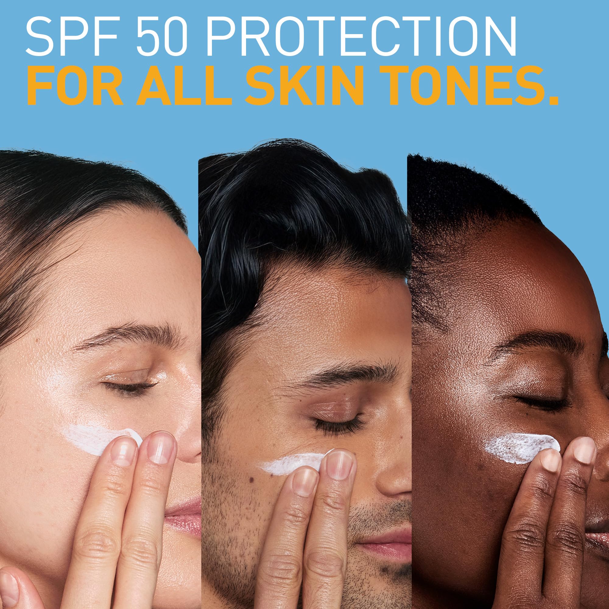 CeraVe AM Facial Moisturizing Lotion SPF 50, Face Moisturizer with SPF, Hyaluronic Acid, Niacinamide & Ceramides, Non-Greasy, Blends Seamlessly With No White Cast, Non Comedogenic Sunscreen, 3 Oz - Image 5