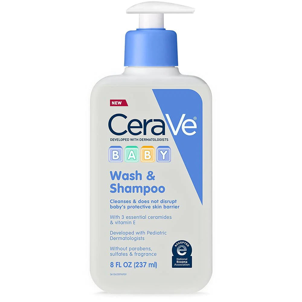 CeraVe Baby Wash & Shampoo, Fragrance, Paraben, & Sulfate Free Shampoo for Tear-Free Baby Bath Time, 8 Ounce - Image 10