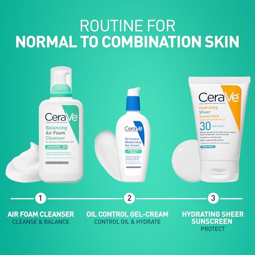 CeraVe Balancing Air Foam Face Wash, Foaming Facial Cleanser For Combination Skin, 8HR Oil Control + 24HR Hydration, Fragrance-Free & Non-Comedogenic, With Glycolysine™ & 3 Essential Ceramides, 8oz - Image 4