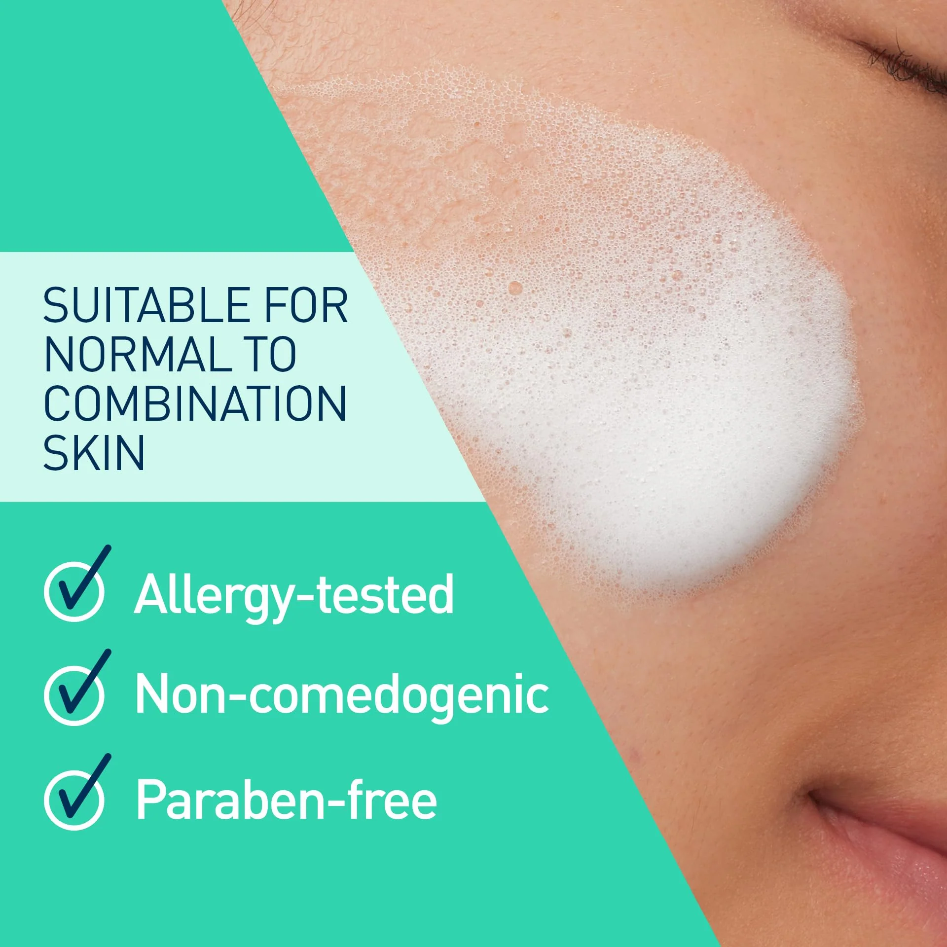 CeraVe Balancing Air Foam Face Wash, Foaming Facial Cleanser For Combination Skin, 8HR Oil Control + 24HR Hydration, Fragrance-Free & Non-Comedogenic, With Glycolysine™ & 3 Essential Ceramides, 8oz - Image 5