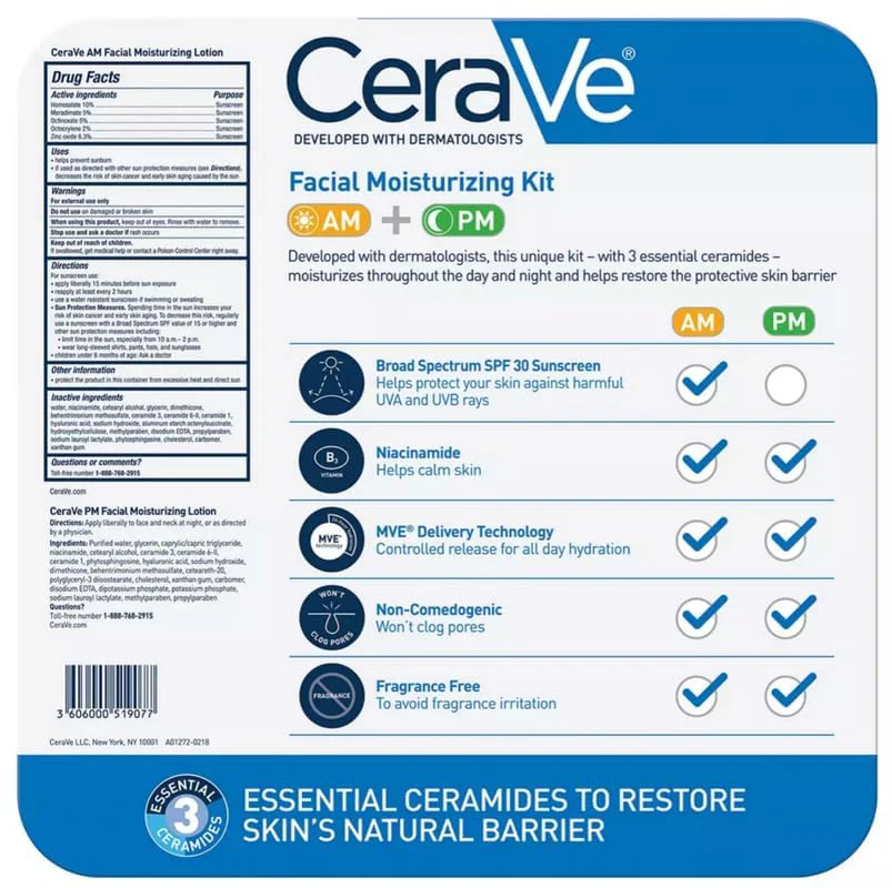 CeraVe Facial Moisturizing Lotion 3oz. AM/PM Bundle - Image 8