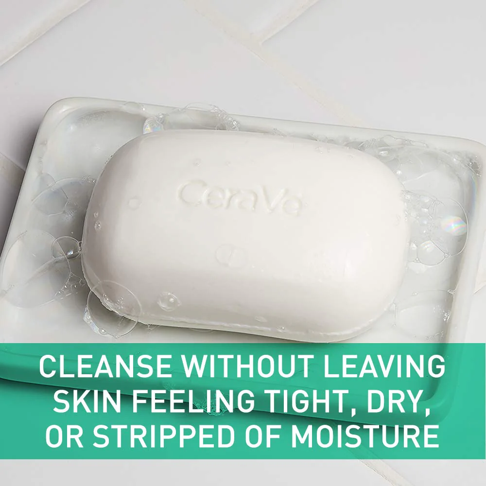 CeraVe Foaming Cleanser Bar, Soap-Free Body and Face Cleanser Bar for Oily Skin, Fragrance Free, 4.5 Ounce - Image 5