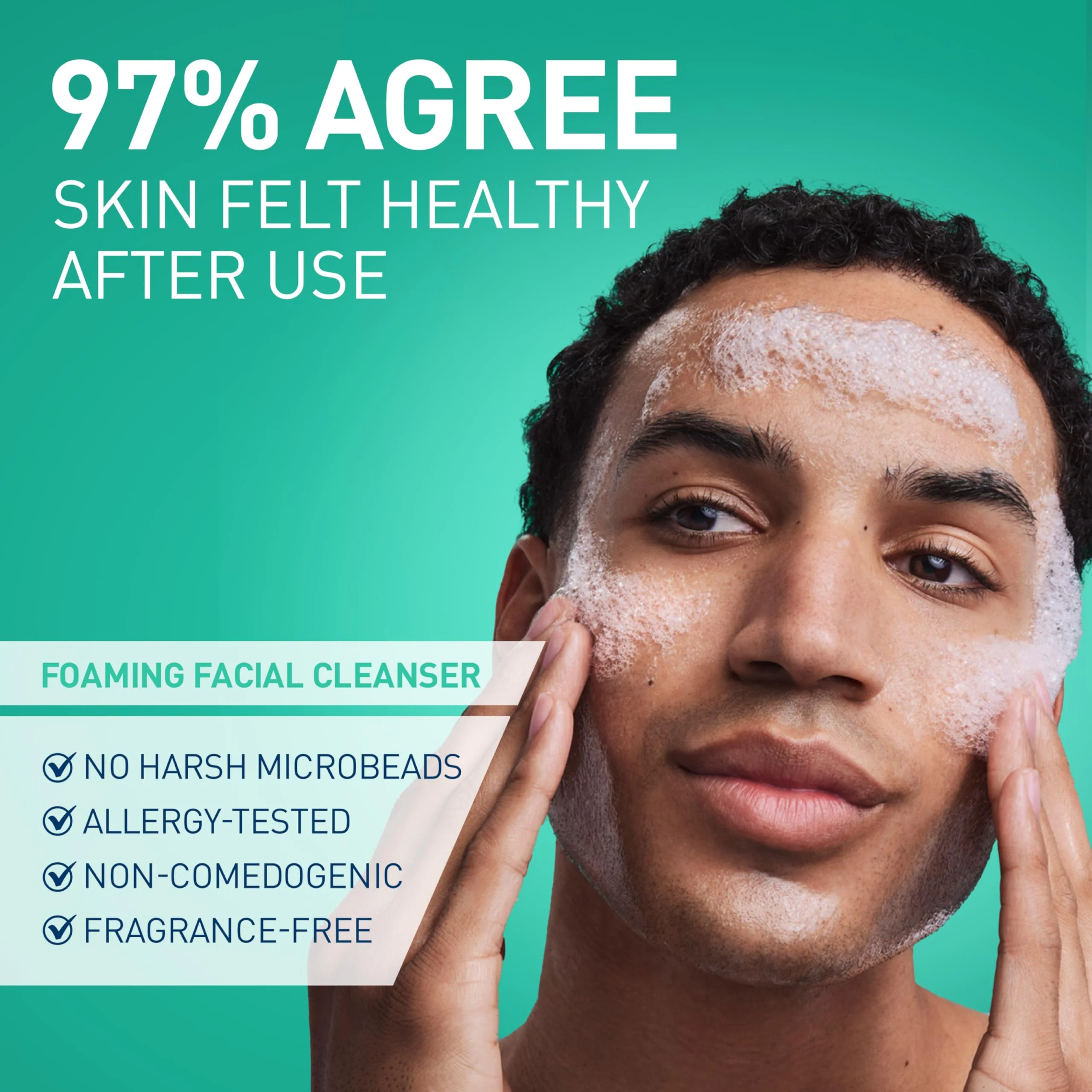 CeraVe Foaming Facial Cleanser, Daily Face Wash for Oily Skin, Hyaluronic Acid + Ceramides + Niacinamide, Fragrance Free & Paraben Free, Non-Drying Oil Control Face Wash, 19 Fluid Ounce - Image 6