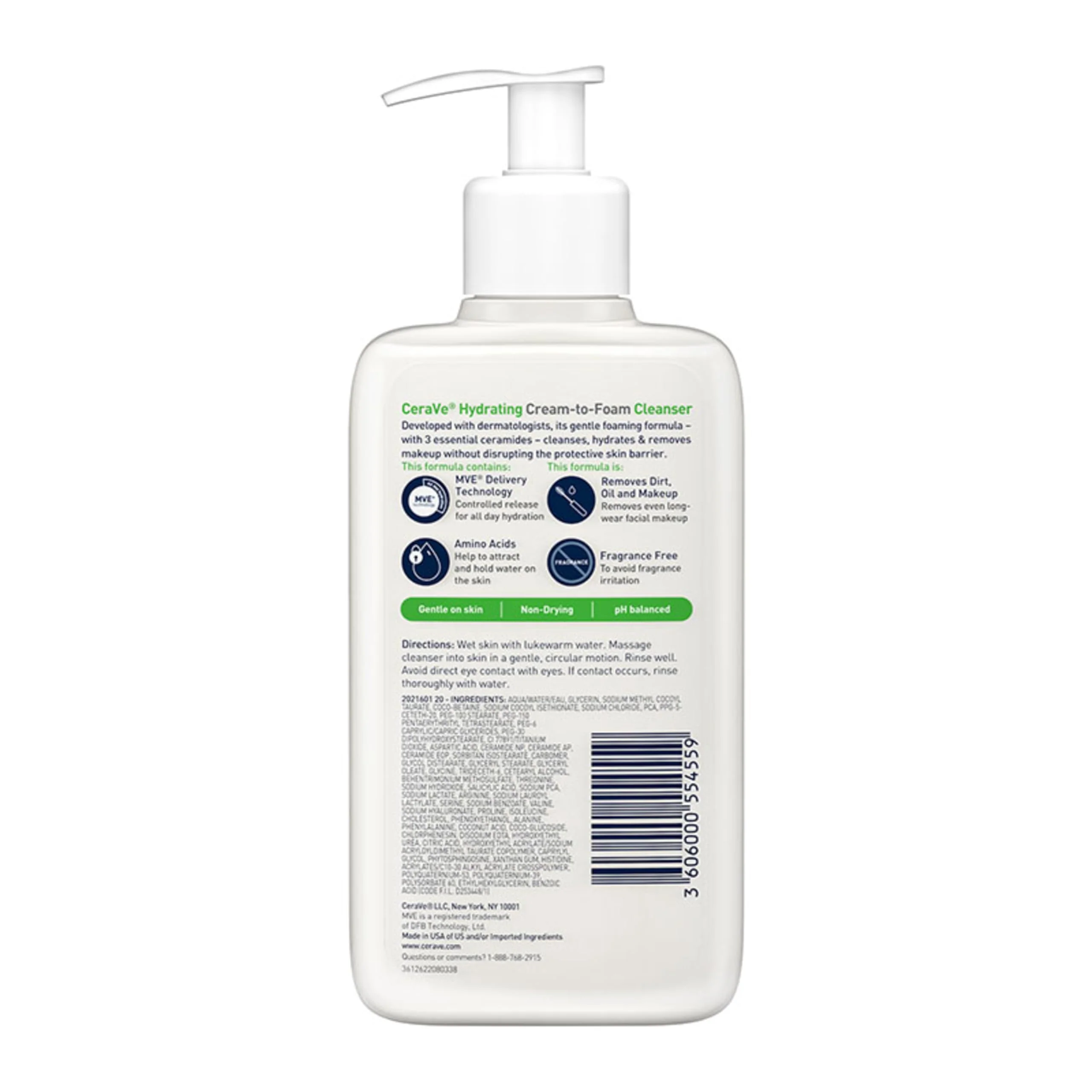CeraVe Foaming Facial Cleanser | Daily Face Wash for Oily Skin | Hyaluronic Acid + Ceramides + Niacinamide | Fragrance Free & Paraben Free | Non - Drying Oil Control Face Wash | 8 Fluid Ounce - Image 8