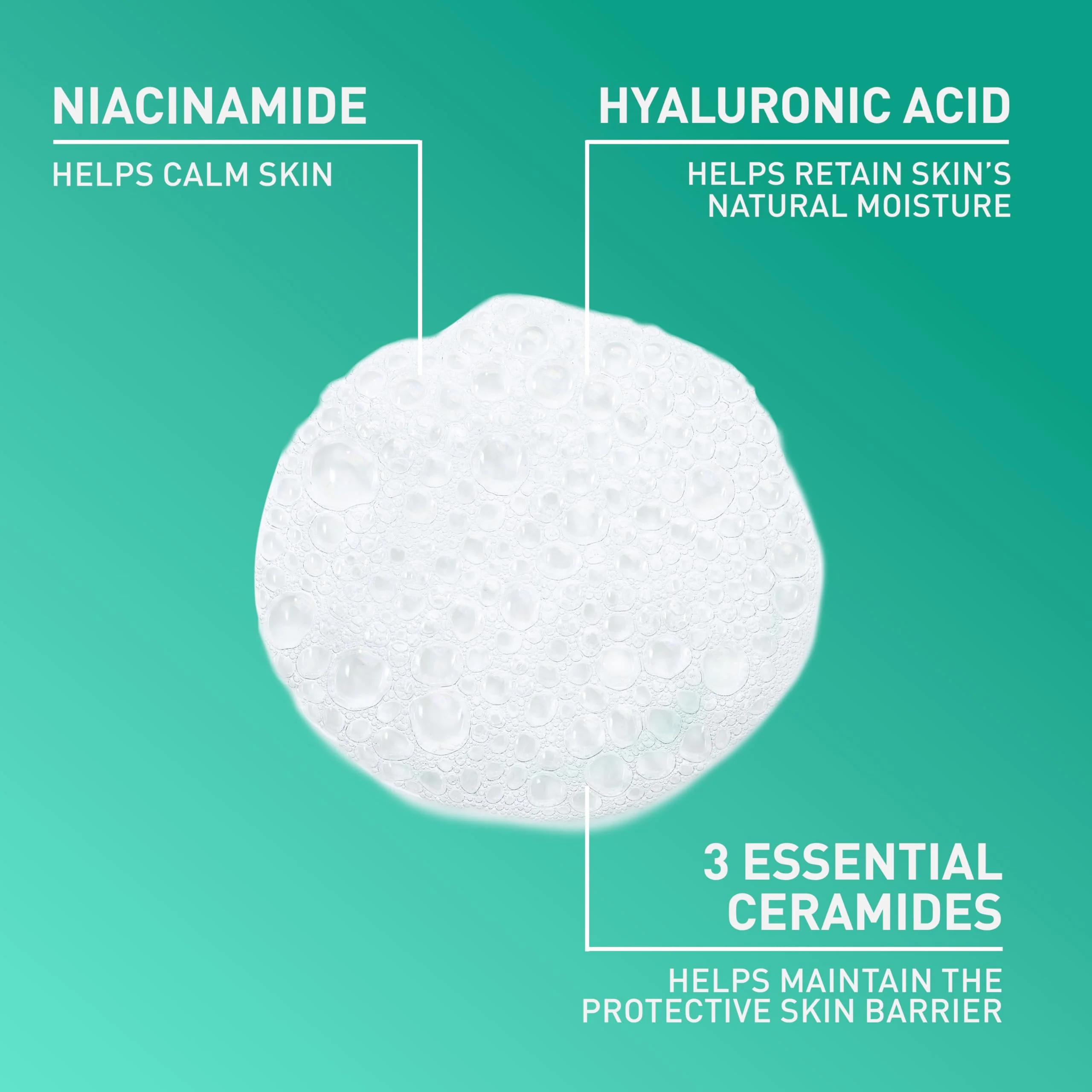 CeraVe Foaming Facial Cleanser, Daily Face Wash for Oily Skin with Hyaluronic Acid, Ceramides, and Niacinamide, Fragrance Free Paraben Free, 12 Fluid Ounce - Image 7