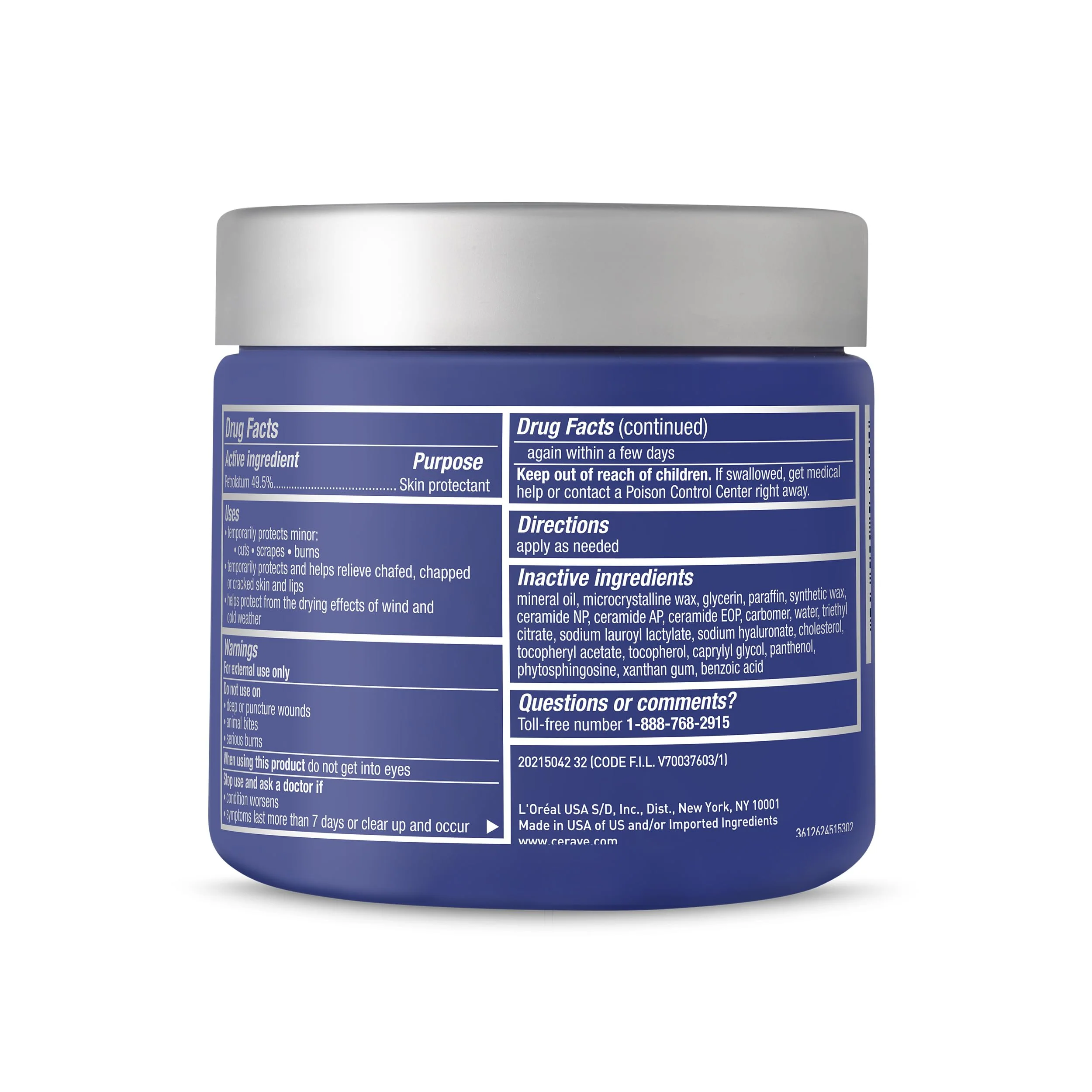 CeraVe Healing Ointment, Hydrating Skin Protectant With Petrolatum, Hyaluronic Acid & Ceramides, Face & Body Skin Barrier Repair For Cracked, Chafed, Dry Skin, Fragrance Free & Lanolin Free, 12 Oz - Image 12