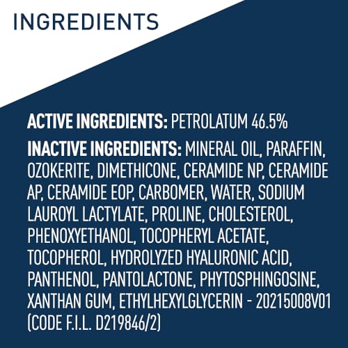 CeraVe Healing Ointment, Hydrating Skin Protectant With Petrolatum, Hyaluronic Acid & Ceramides, Face & Body Skin Barrier Repair For Cracked, Chafed, Dry Skin, Fragrance Free & Lanolin Free, 12 Oz - Image 2
