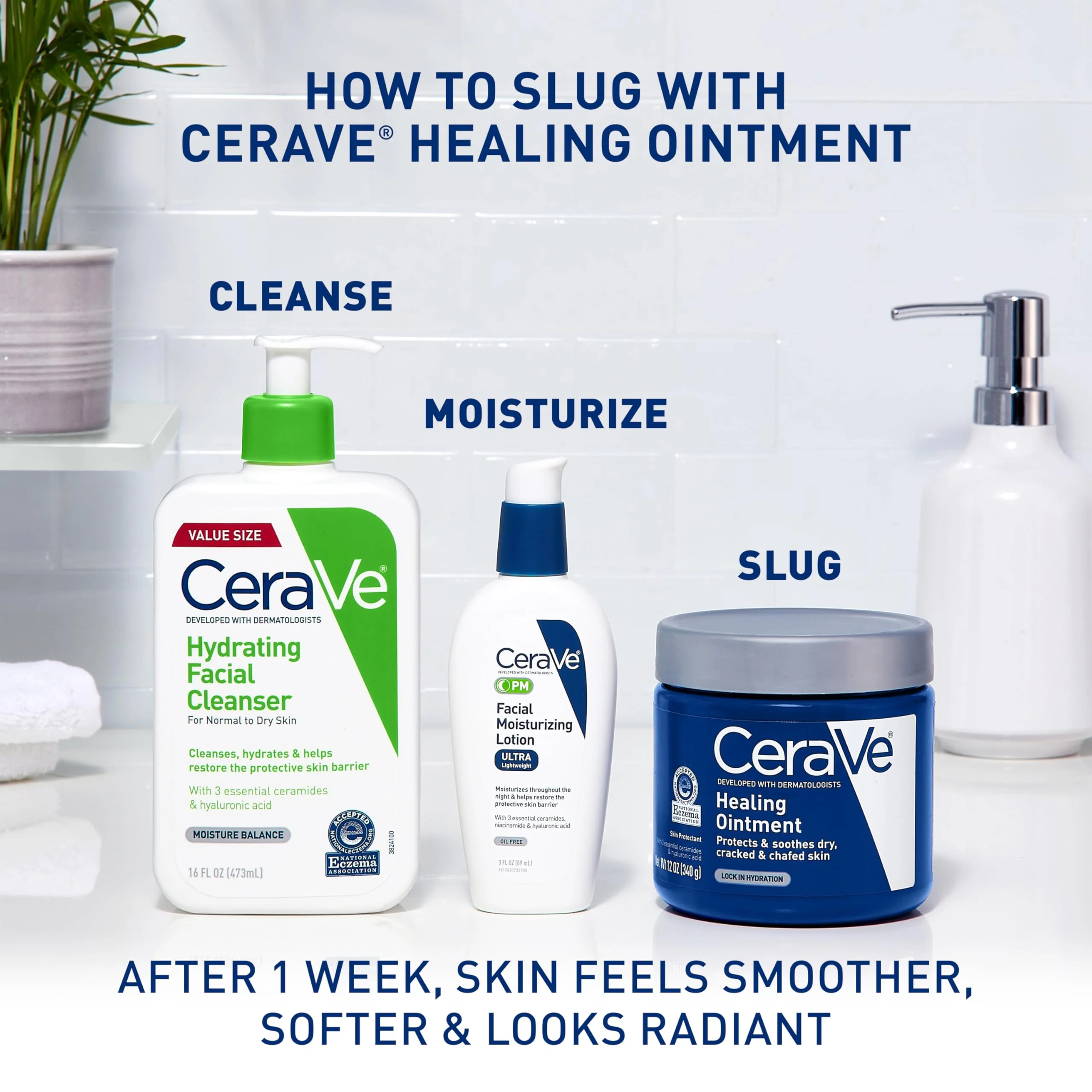 CeraVe Healing Ointment, Hydrating Skin Protectant With Petrolatum, Hyaluronic Acid & Ceramides, Face & Body Skin Barrier Repair For Cracked, Chafed, Dry Skin, Fragrance Free & Lanolin Free, 3 Oz - Image 7