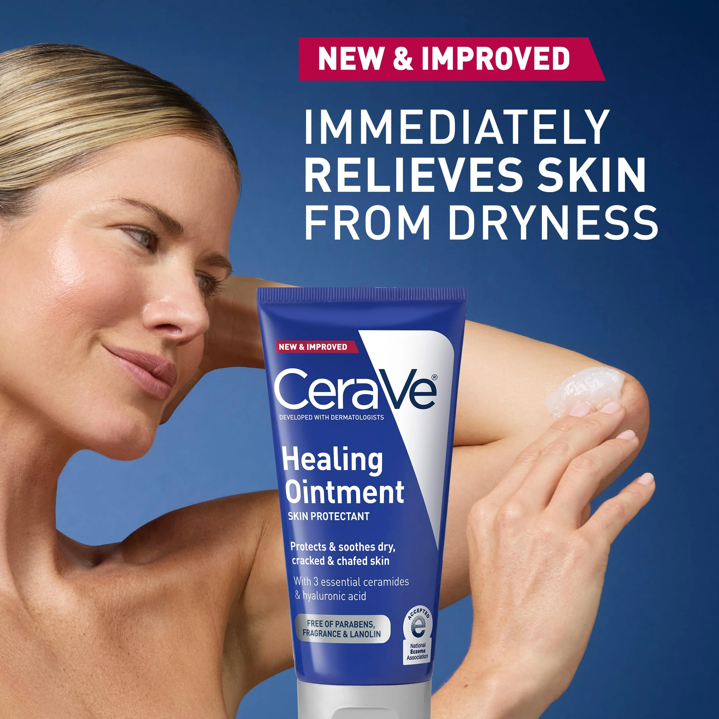 CeraVe Healing Ointment, Hydrating Skin Protectant With Petrolatum, Hyaluronic Acid & Ceramides, Face & Body Skin Barrier Repair For Cracked, Chafed, Dry Skin, Fragrance Free & Lanolin Free, 5 Oz - Image 8