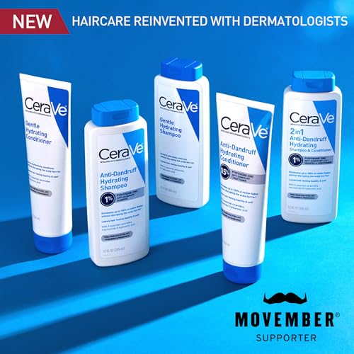 CeraVe Hydrating Anti Dandruff Shampoo, 1% Pyrithione Zinc Dandruff Treatment With Ceramides, Niacinamide, Hyaluronic Acid, Eliminate Flake,Provides Itchy Scalp Relief, Sulfate-Free, 12 Oz (Pack of 2) - Image 12