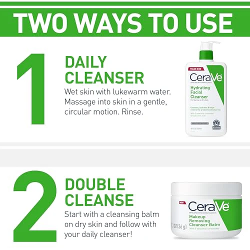 CeraVe Hydrating Facial Cleanser, Moisturizing Face Wash For Dry Skin, Hyaluronic Acid + Ceramides + Glycerin, Hydrating Cleanser For Normal To Dry Skin, National Eczema Association Certified - Image 7