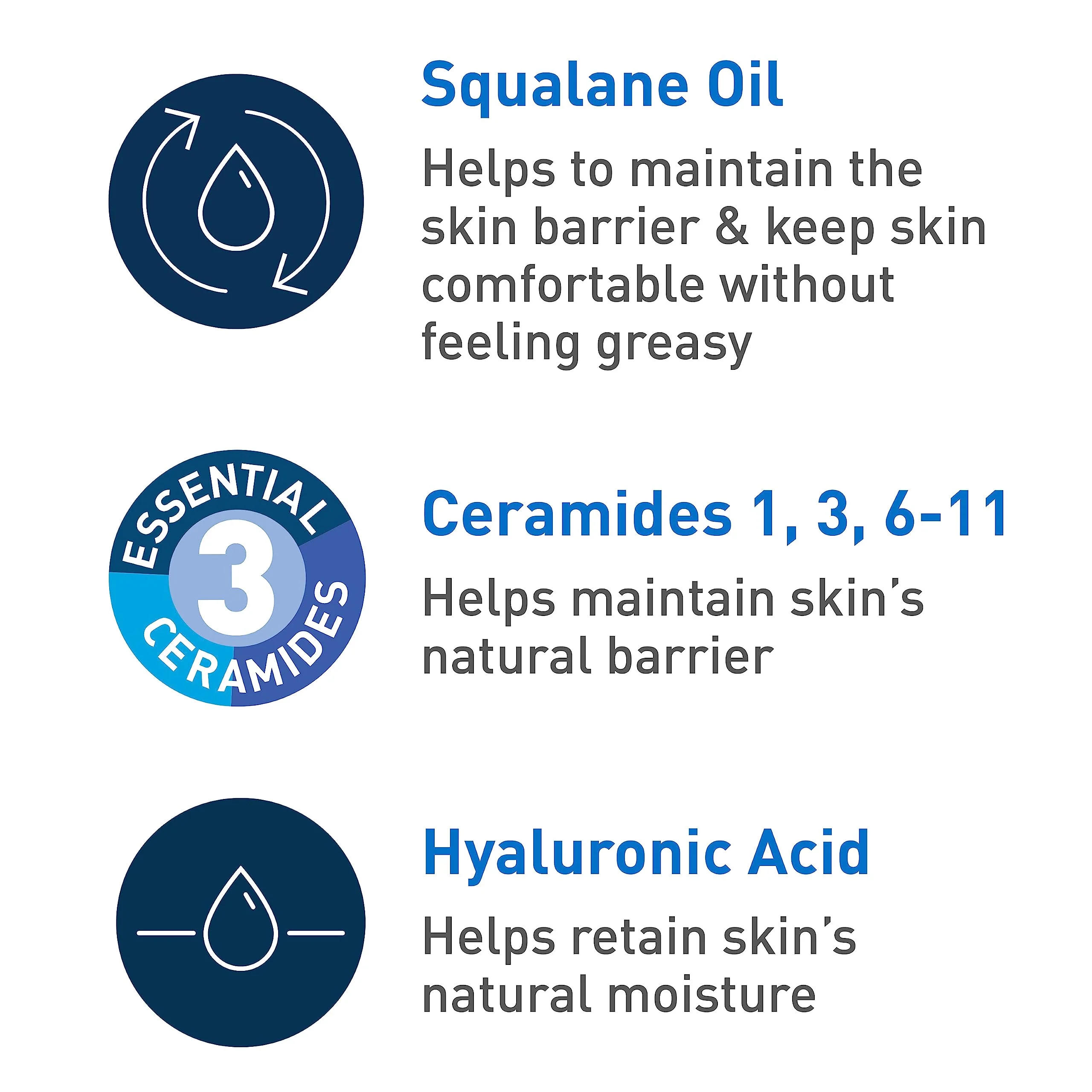 CeraVe Hydrating Foaming Oil Cleanser, Moisturizing Cleanser for Face & Body, Squalane Oil + Hyaluronic Acid + Ceramides, For Dry to Very Dry Skin, Fragrance Free & Residue Free, 8 FL Oz - Image 6