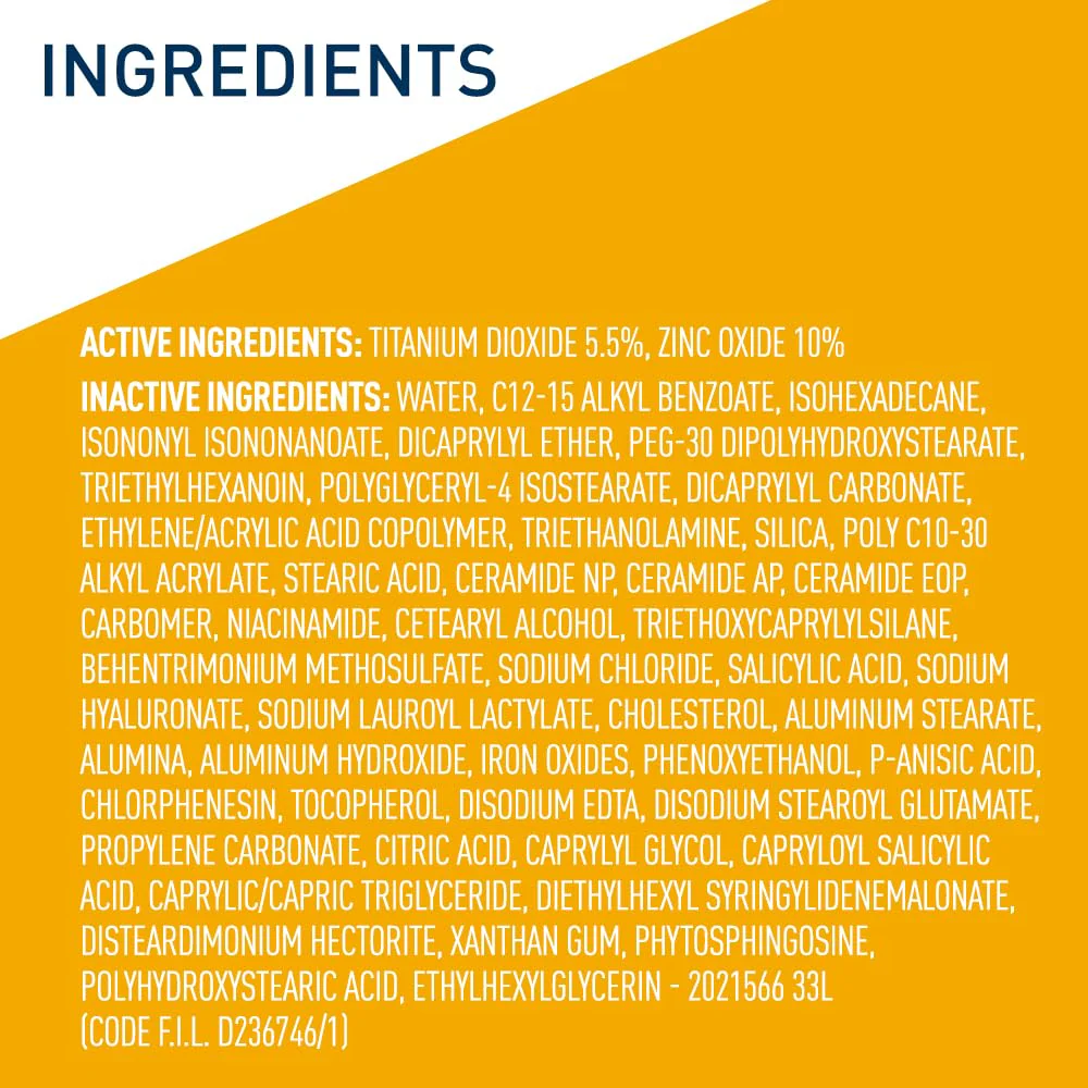 CeraVe Hydrating Mineral Sunscreen SPF 30 with Sheer Tint, Tinted Mineral Sunscreen with Zinc Oxide & Titanium Dioxide, Blends Seamlessly For Healthy Glow, Light, 1.7 Oz - Image 2