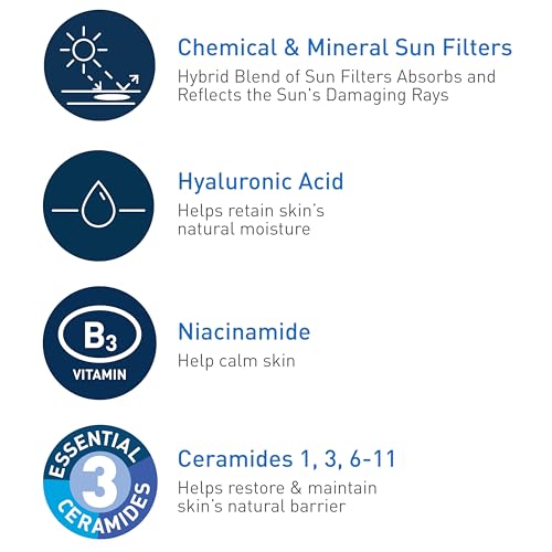 CeraVe Hydrating Sheer Sunscreen with SPF 30 for Face and Body, Mineral & Chemical Sunscreen for Men & Women with Zinc Oxide, Hyaluronic Acid and Ceramides, Paraben-Free + Fragrance-Free, 5 Ounces - Image 5