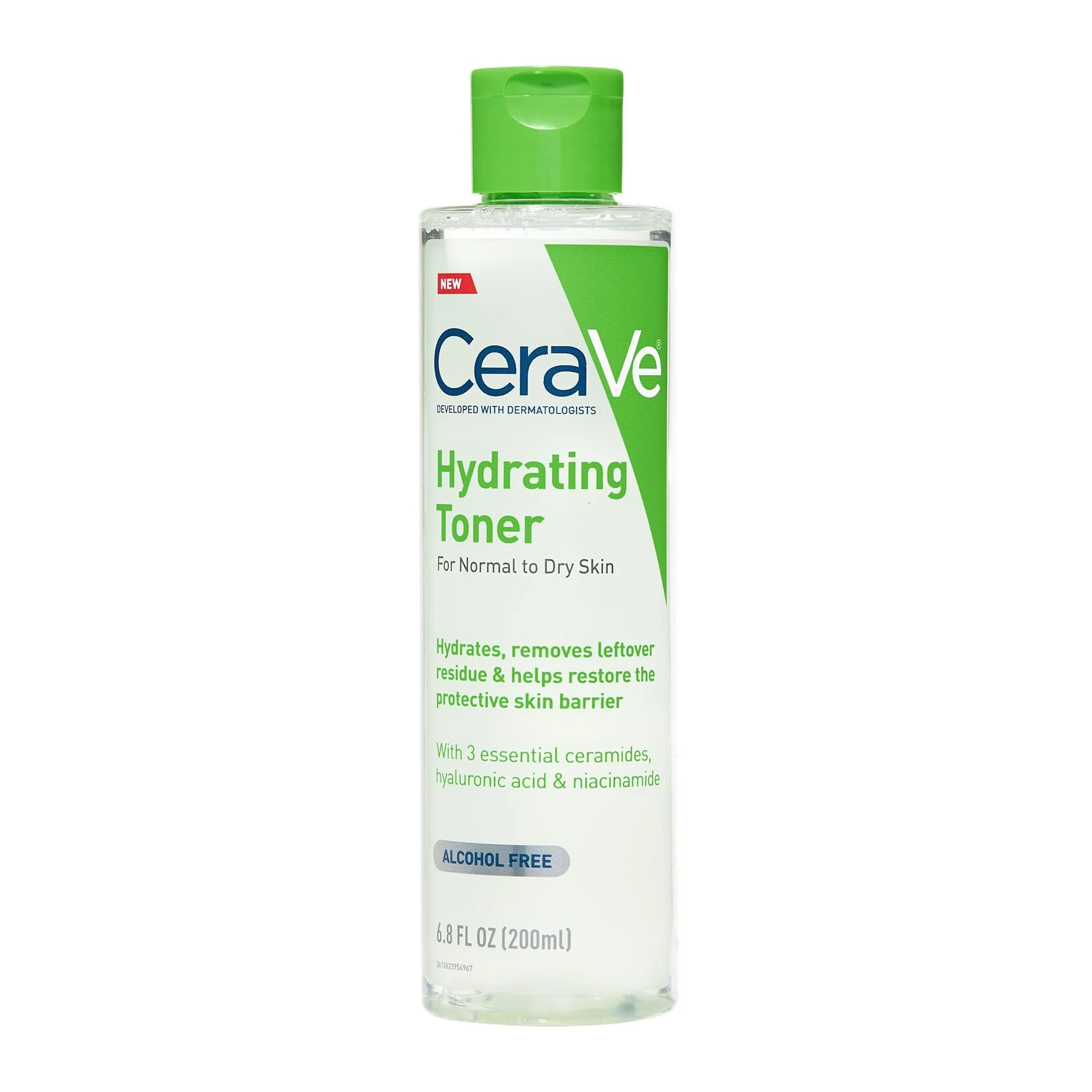 CeraVe Hydrating Toner for Face Non-Alcoholic with Hyaluronic Acid, Niacinamide, and Ceramides for Sensitive Dry Skin, Fragrance-Free Non Comedogenic, Full Size, 6.8 Fl Oz - Image 8