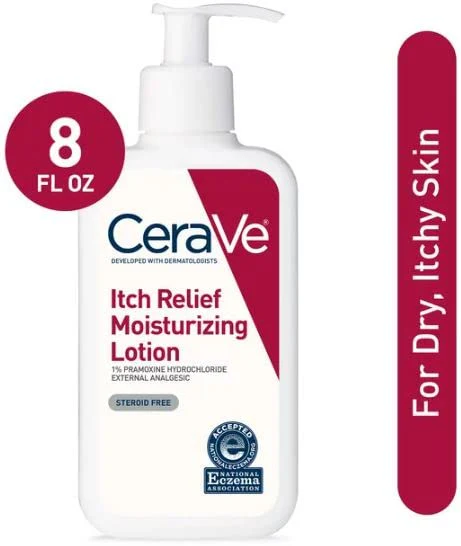 CeraVe Itch Relief Moisturizing Lotion, 8 oz, Dry Skin Relief, Fragrance-Free (Pack of 2) - Image 2