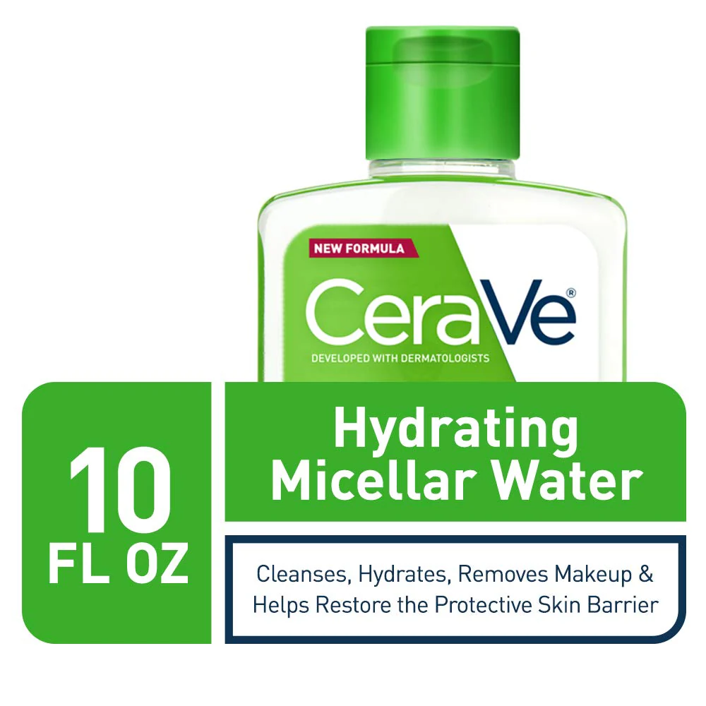 CeraVe Micellar Water, Hydrating Facial Cleanser & Eye Makeup Remover with Niacinamide, Ceramides & Glycerin, Fragrance-Free & Non-Irritating, 10 Fluid Ounces - Image 7