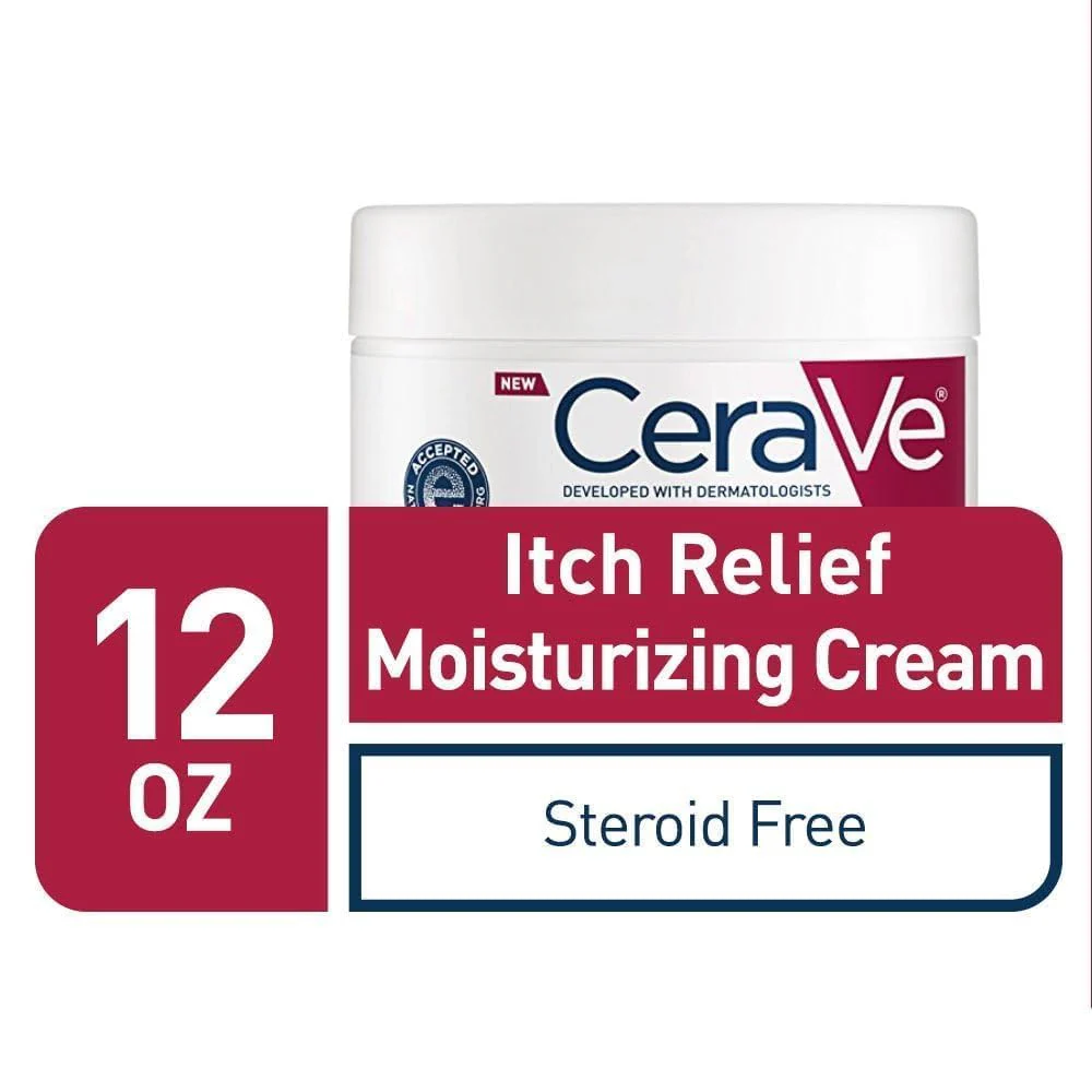 CeraVe Moisturizing Cream for Dry Skin Relief, 12 Ounce, Fragrance Free Cream with Pramoxine for Itch Relief - Image 8