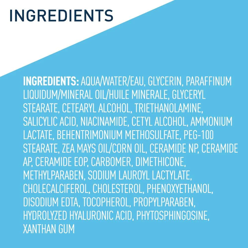CeraVe Moisturizing Cream with Salicylic Acid, Exfoliating Body Cream with Lactic & Hyaluronic Acid, Niacinamide, and Ceramides, Fragrance Free & Allergy Tested, 12 Ounce - Image 3