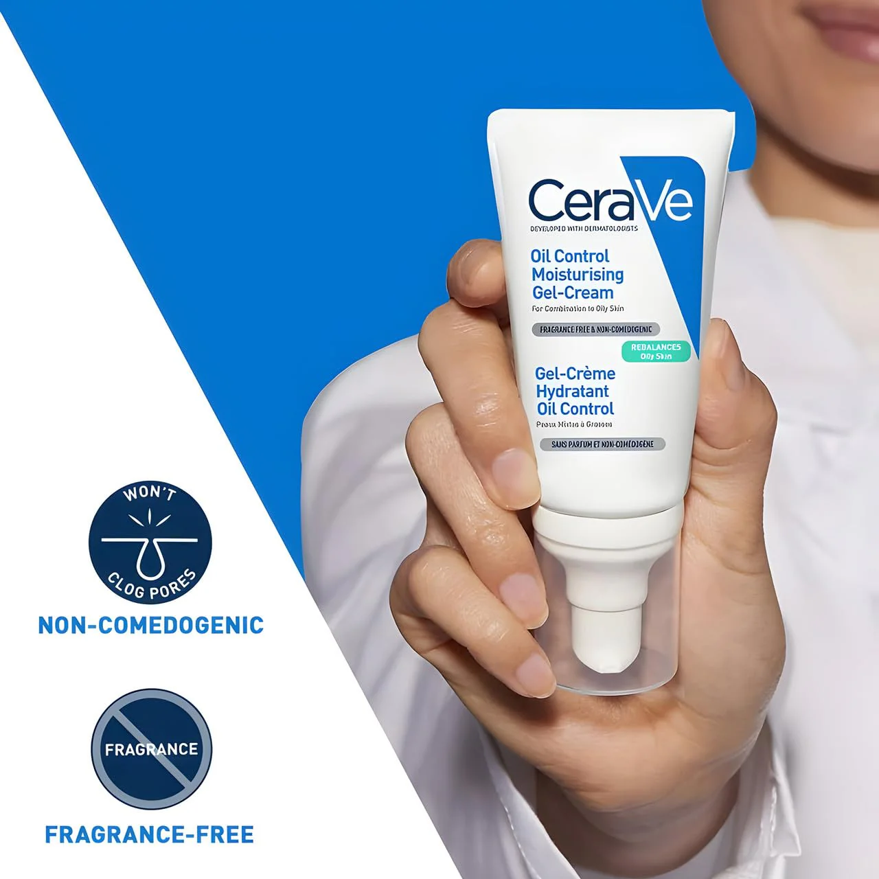 CeraVe Oil Control Moisturizing Gel-Cream, Face Moisturizer for Oily Skin, Niacinamide, Hyaluronic Acid & Oil Absorbing Technology To Rebalance Oily Skin, Non-Comedogenic, Fragrance Free & Oil-Free - Image 4