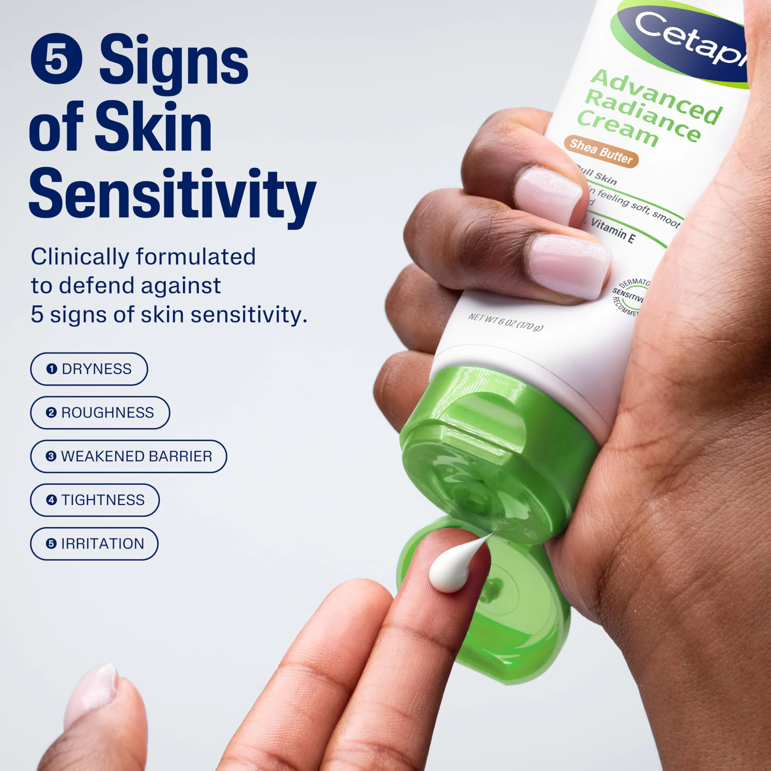 Cetaphil Advanced Radiance Cream with Shea Butter, 6 oz, For Dry, Dull Skin, More Radiant Skin, 48 Hour Hydration, All Skin Tones & Types, Hypoallergenic, Fragrance Free - Image 10