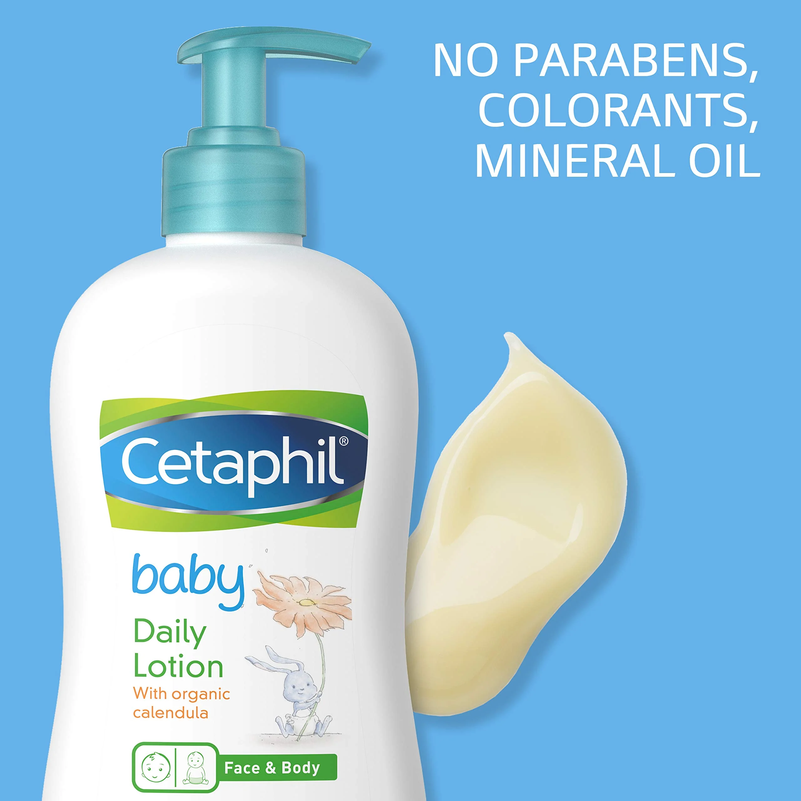 Cetaphil Baby Daily Lotion with Organic Calendula,Vitamin E, Sweet Almond & Sunflower Oils,13.5 Fl. Oz - Image 3