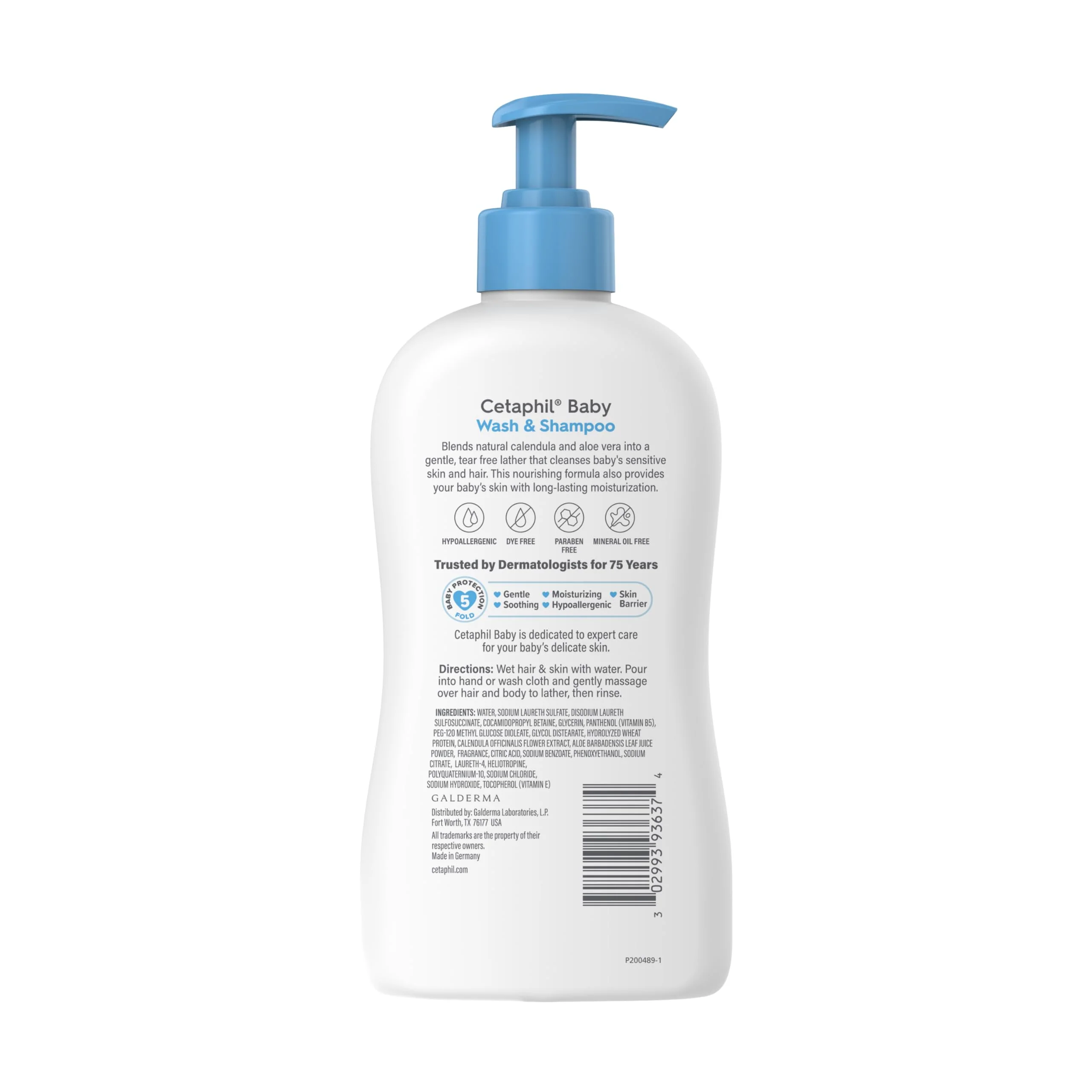 Cetaphil Baby Wash & Shampoo with Organic Calendula, Tear Free, Paraben, Colorant and Mineral Oil Free, 13.5 Fl. Oz - Image 3