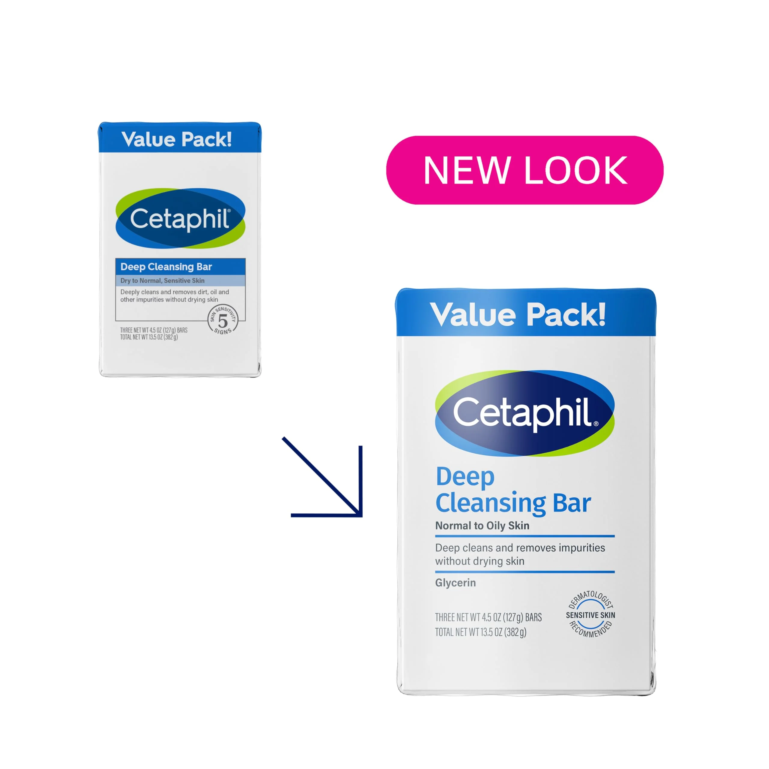 Cetaphil Bar Soap, Deep Cleansing Face and Body Bar, Pack of 3, For Dry to Normal, Sensitive Skin, Soap Free, Hypoallergenic, Paraben Free, Fragrance Free, Removes Makeup, Dirt and Oil - Image 9