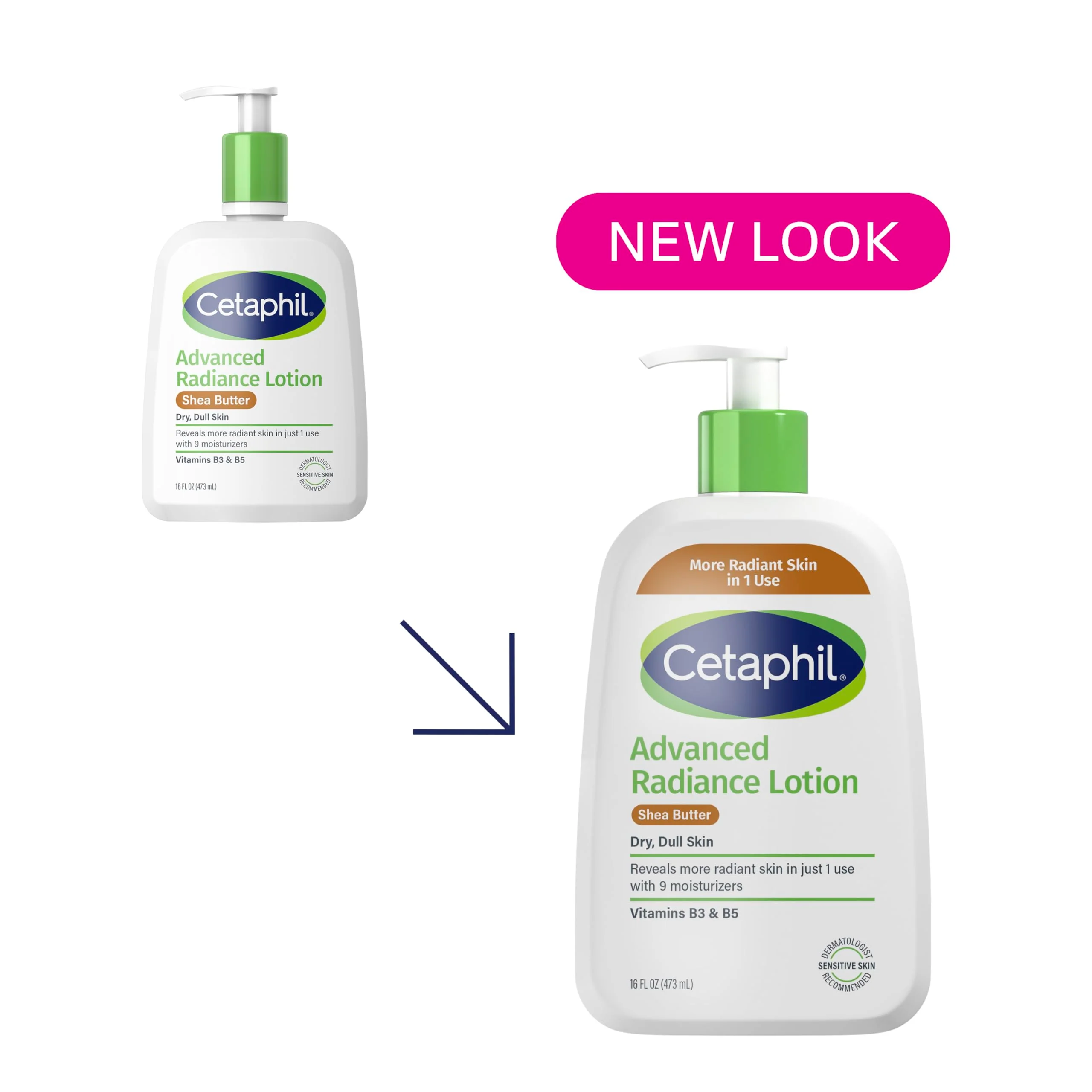 Cetaphil Body Lotion, Advanced Radiance Lotion with Shea Butter for Dry, Sensitive Skin, 16 oz Pack of 2, Fragrance Free, Hypoallergenic, Non-Comedogenic - Image 8