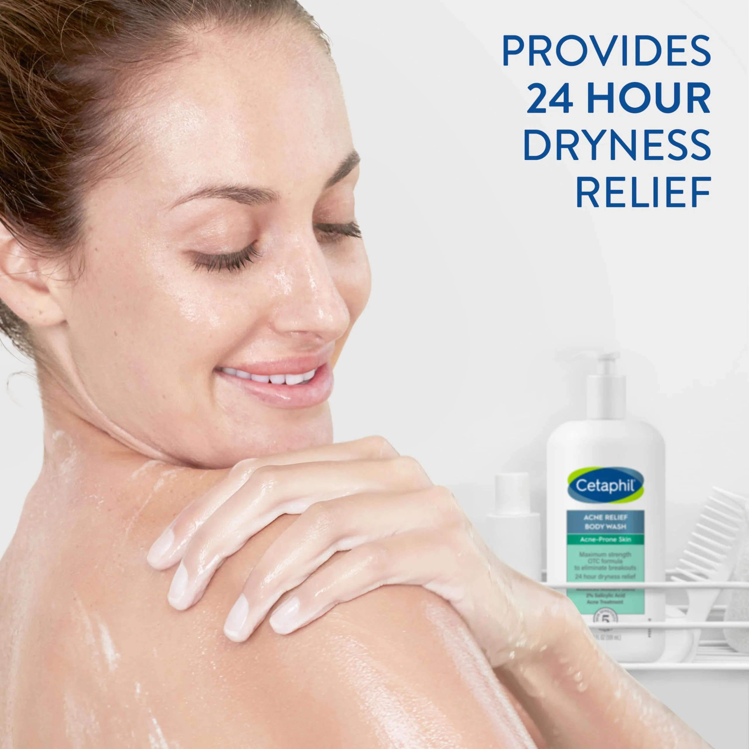 Cetaphil Body Wash, Acne Relief Body Wash with 2% Salicylic Acid to Eliminate Breakouts, Gently Exfoliates and Provides 24Hr Dryness Relief, 20 oz - Image 7