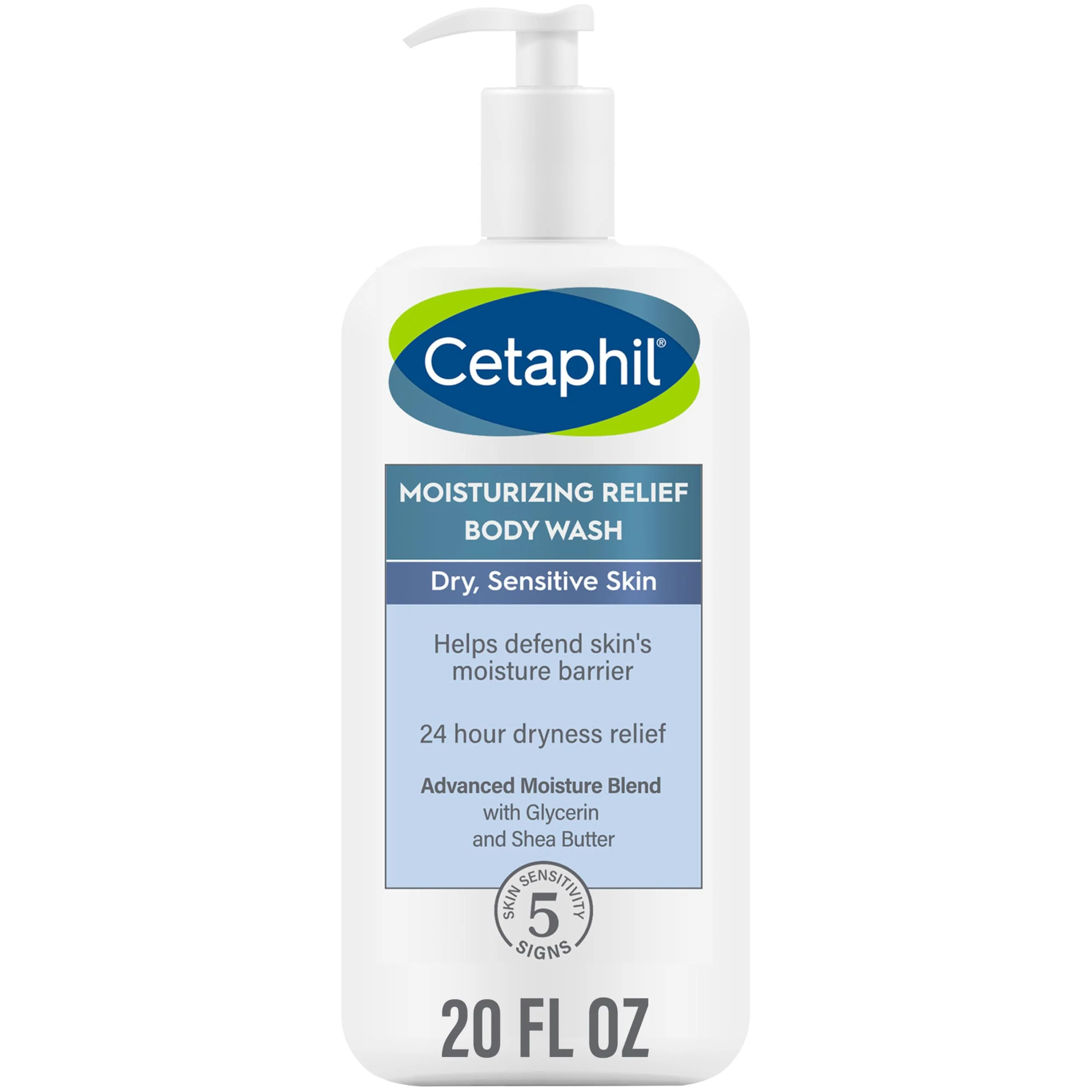 Cetaphil Body Wash, Moisturizing Relief Body Wash for Sensitive Skin, Creamy Rich Formula Gently Cleanses and Gives 24 Hour Relief to Dry Skin, Hypoallergenic, Fragrance Free, 20 oz - Image 16