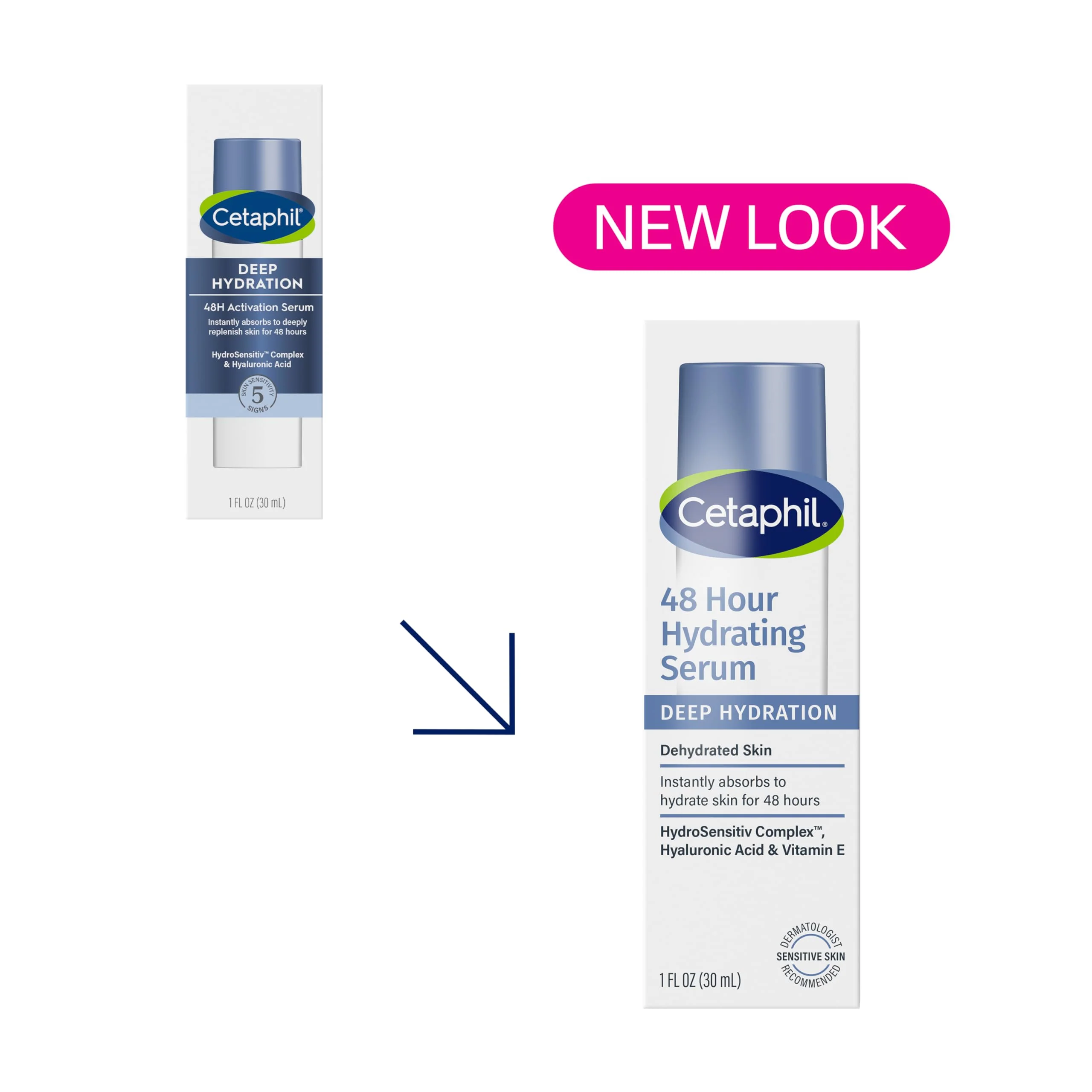 Cetaphil Deep Hydration Fragrance Free 48 Hour Activation Serum, 1 Fl oz, 48Hr Dry Skin Face Moisturizer for Sensitive Skin, With Hyaluronic Acid, Vitamin E & B5, Dermatologist Recommended - Image 9