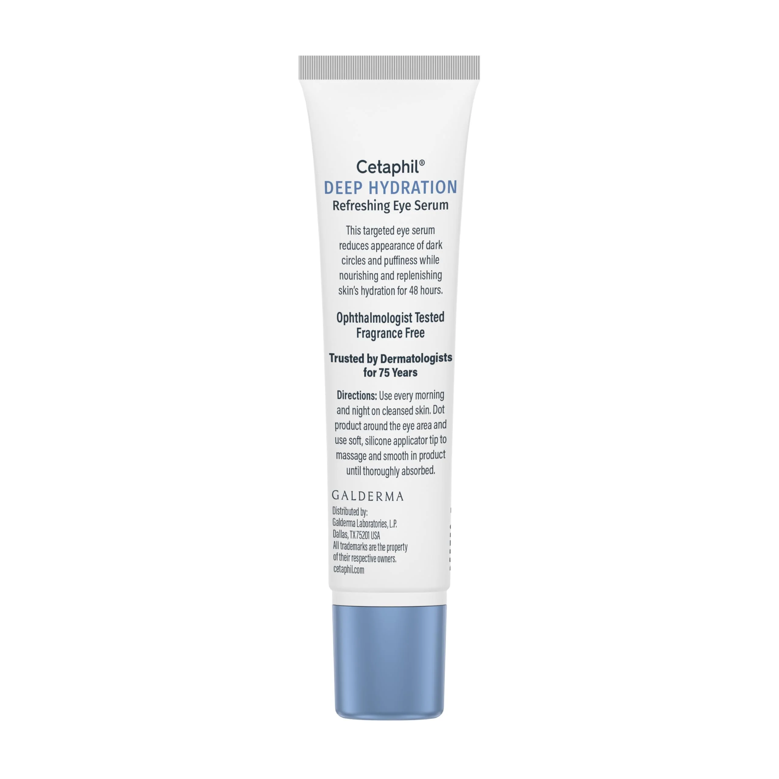 CETAPHIL Deep Hydration Refreshing Eye Serum, 0.5 fl oz, 48Hr Hydrating Under Eye Cream to Reduce the Appearance of Dark Circles, With Hyaluronic Acid, Vitamin E & B5 (Packaging May Vary) - Image 2