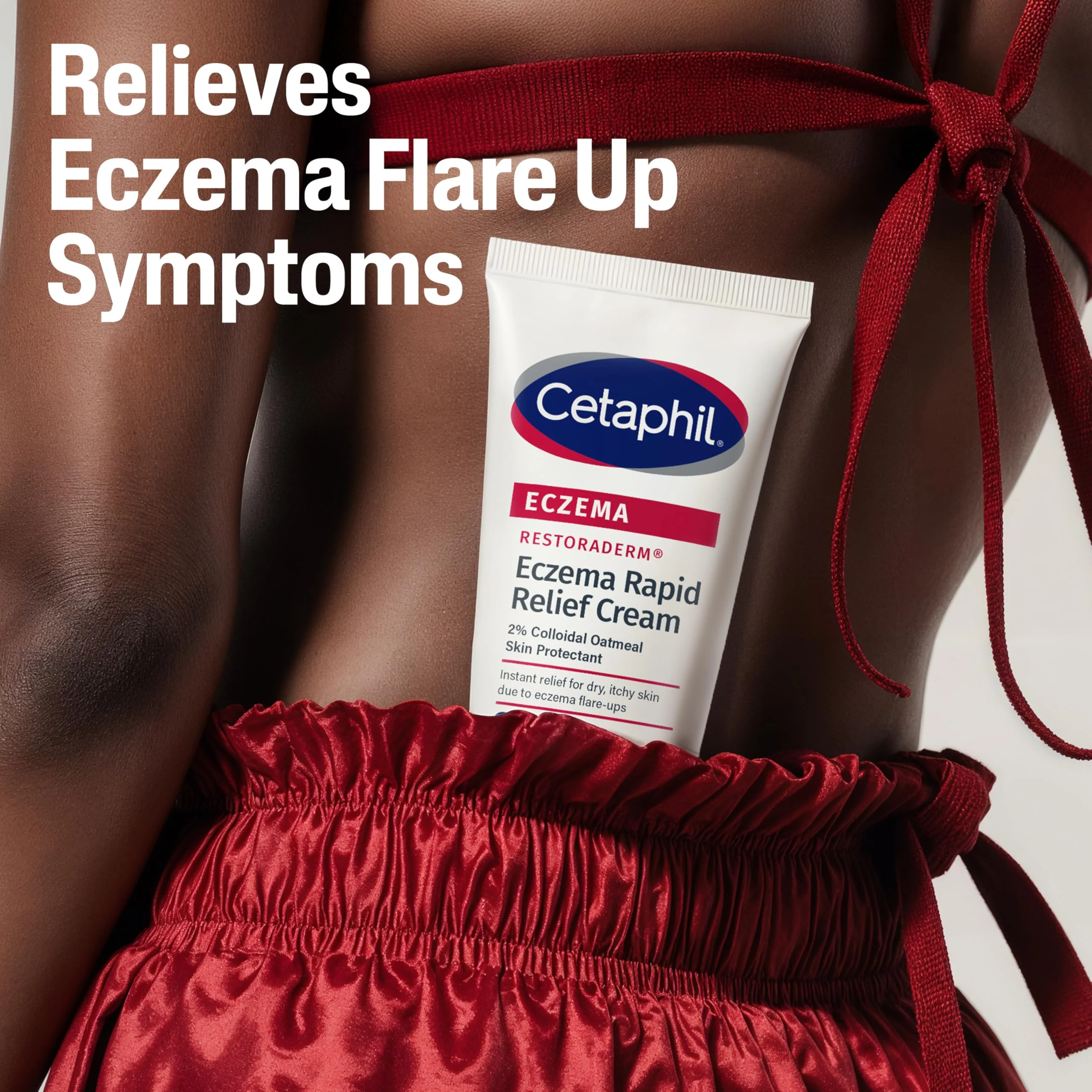 CETAPHIL ECZEMA RESTORADERM FLARE-UP RELIEF CREAM, For Eczema Prone Skin, 8 oz, Barrier Repair, 48 Hour Hydration, 2% Skin Protectant Colloidal Oatmeal, Steroid Free - Image 3