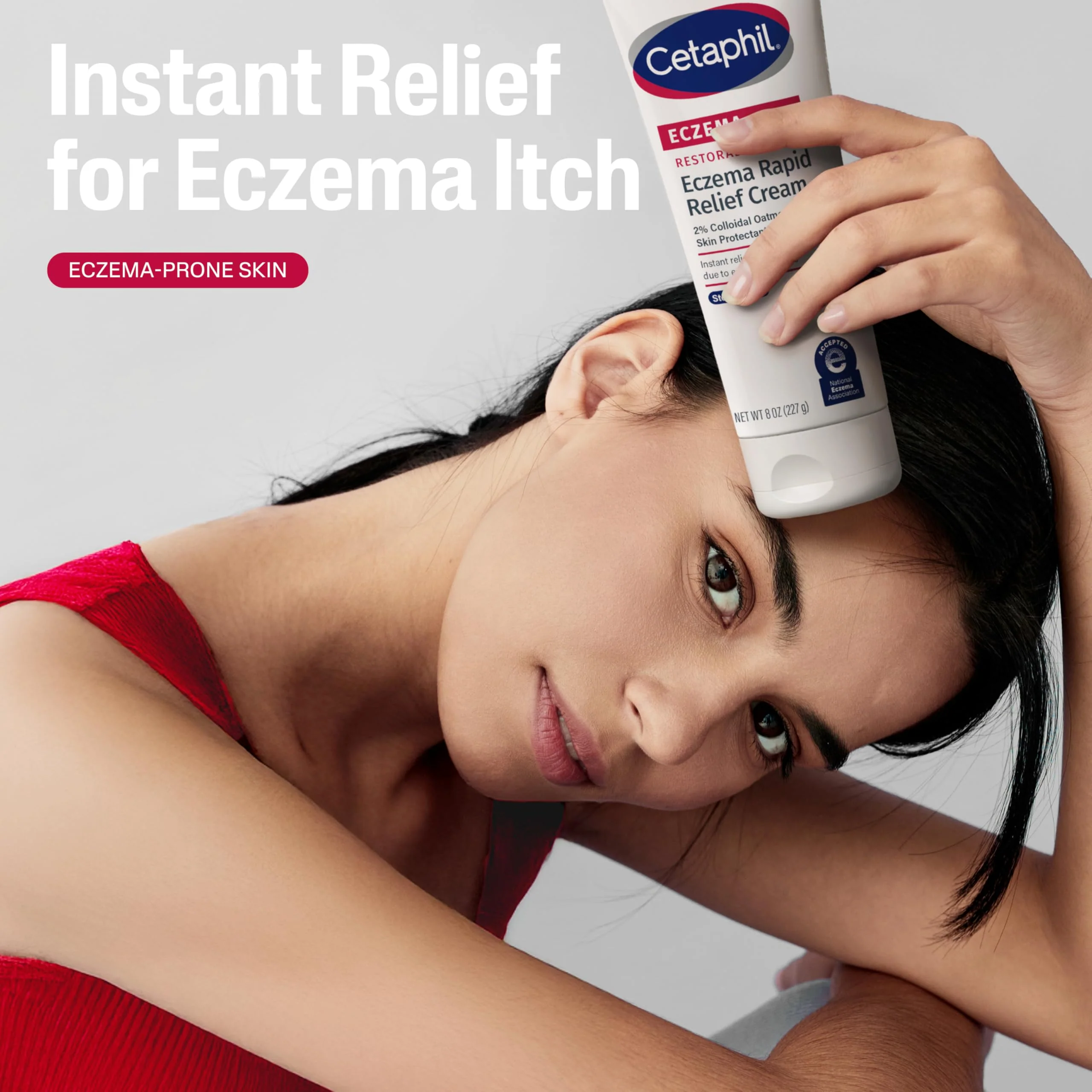 CETAPHIL ECZEMA RESTORADERM FLARE-UP RELIEF CREAM, For Eczema Prone Skin, 8 oz, Barrier Repair, 48 Hour Hydration, 2% Skin Protectant Colloidal Oatmeal, Steroid Free - Image 7
