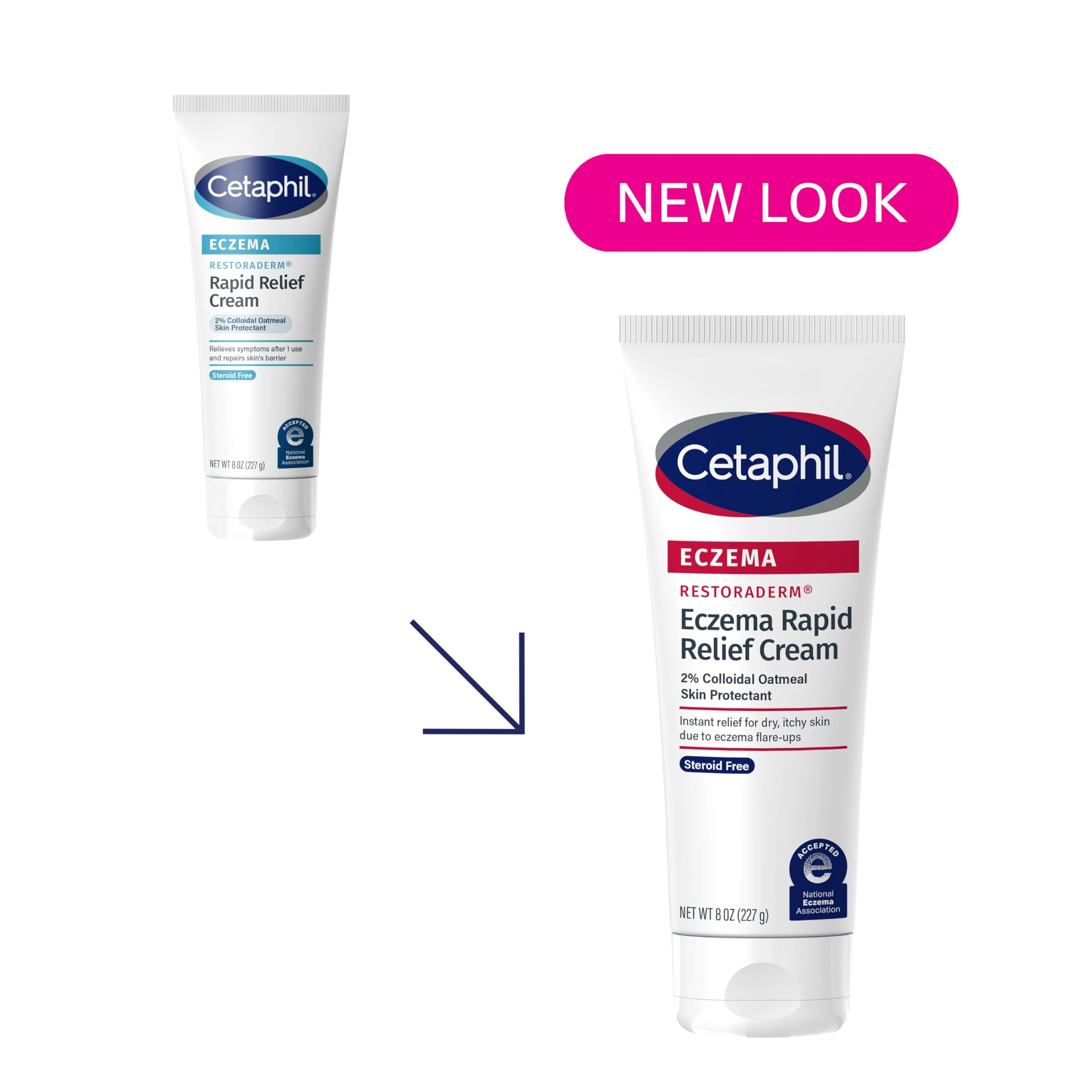 CETAPHIL ECZEMA RESTORADERM FLARE-UP RELIEF CREAM, For Eczema Prone Skin, 8 oz, Barrier Repair, 48 Hour Hydration, 2% Skin Protectant Colloidal Oatmeal, Steroid Free - Image 9