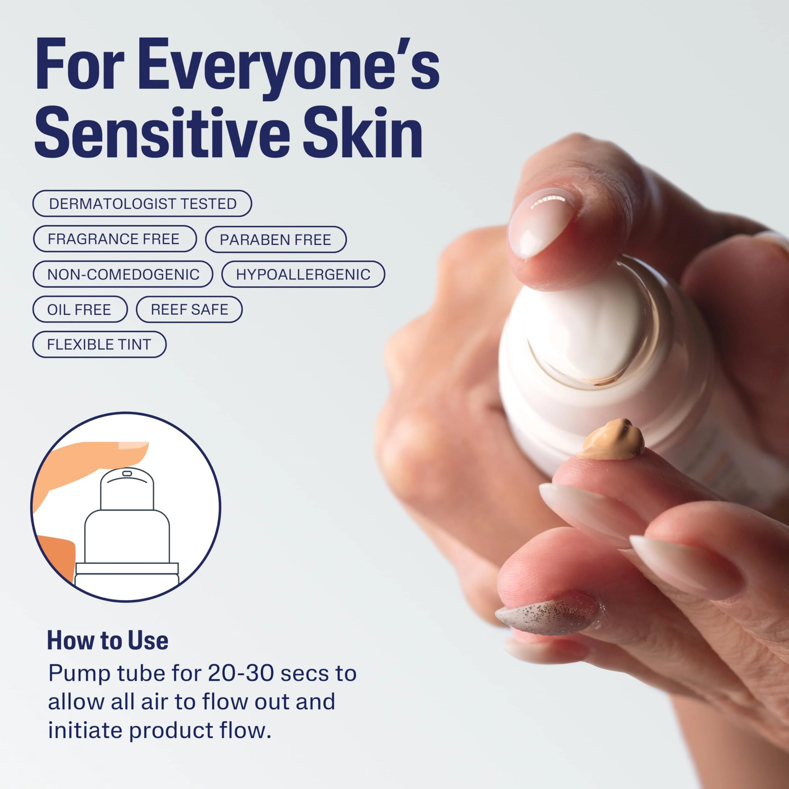 CETAPHIL Everyday Sunscreen Tinted Lotion for Face, 1.7 fl oz, 100% Mineral UVA/UVB Filters: Titanium Dioxide & Zinc Oxide, SPF 40, For Sensitive Skin - Image 6