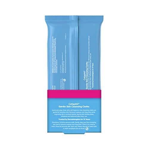 Cetaphil Face and Body Wipes, Gentle Skin Cleansing Cloths, 50 Count, Twin Pack, for Dry, Sensitive Skin, Flip Top Closure, Great for the Gym, Travel, in the Car, Hypoallergenic, Fragrance Free - Image 9