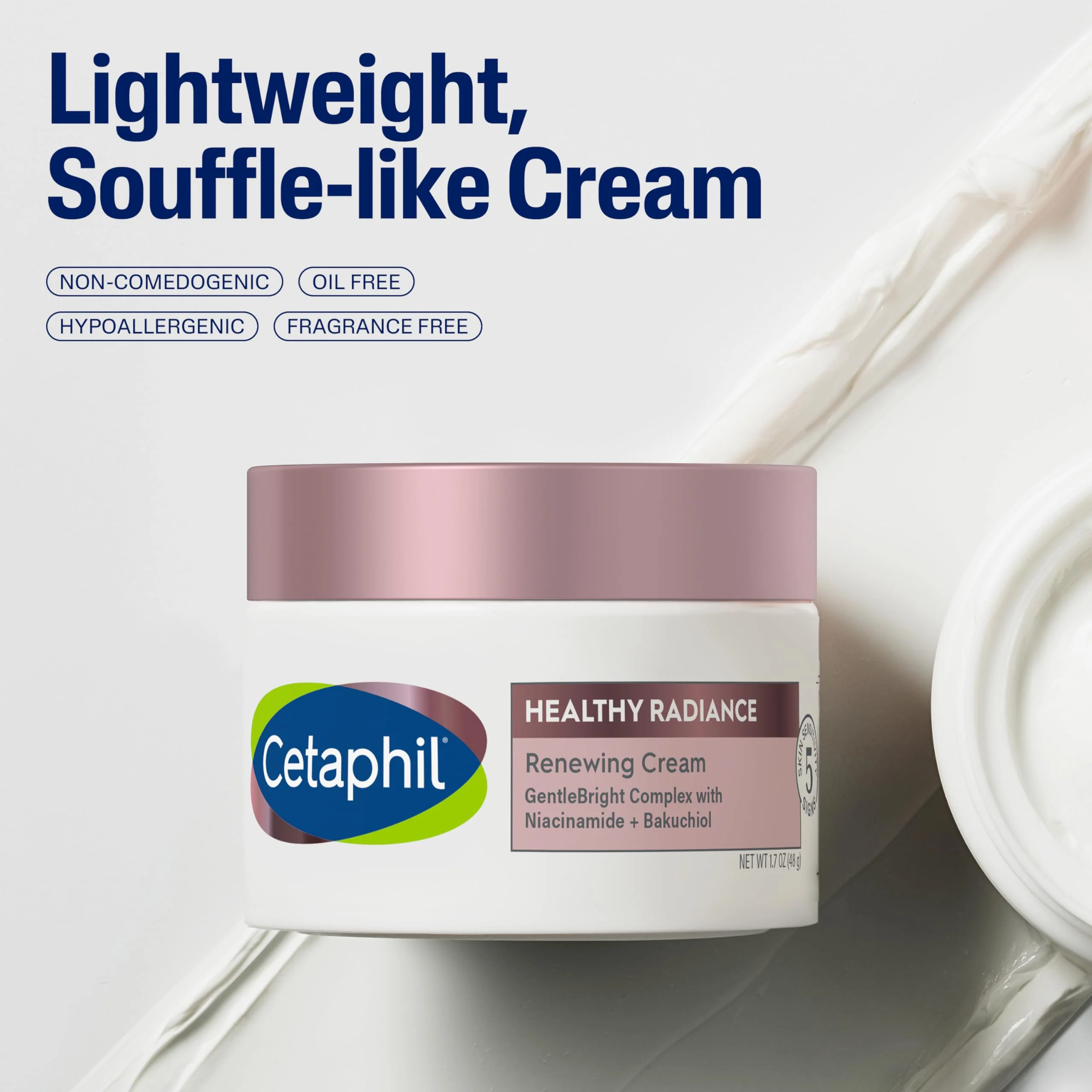 Cetaphil Face Cream, Healthy Radiance Renewing Cream, Visibly Reduces Look of Dark Spots, Brightening Lotion, Designed for Sensitive Skin, Hypoallergenic, Fragrance Free, 1.7oz - Image 6