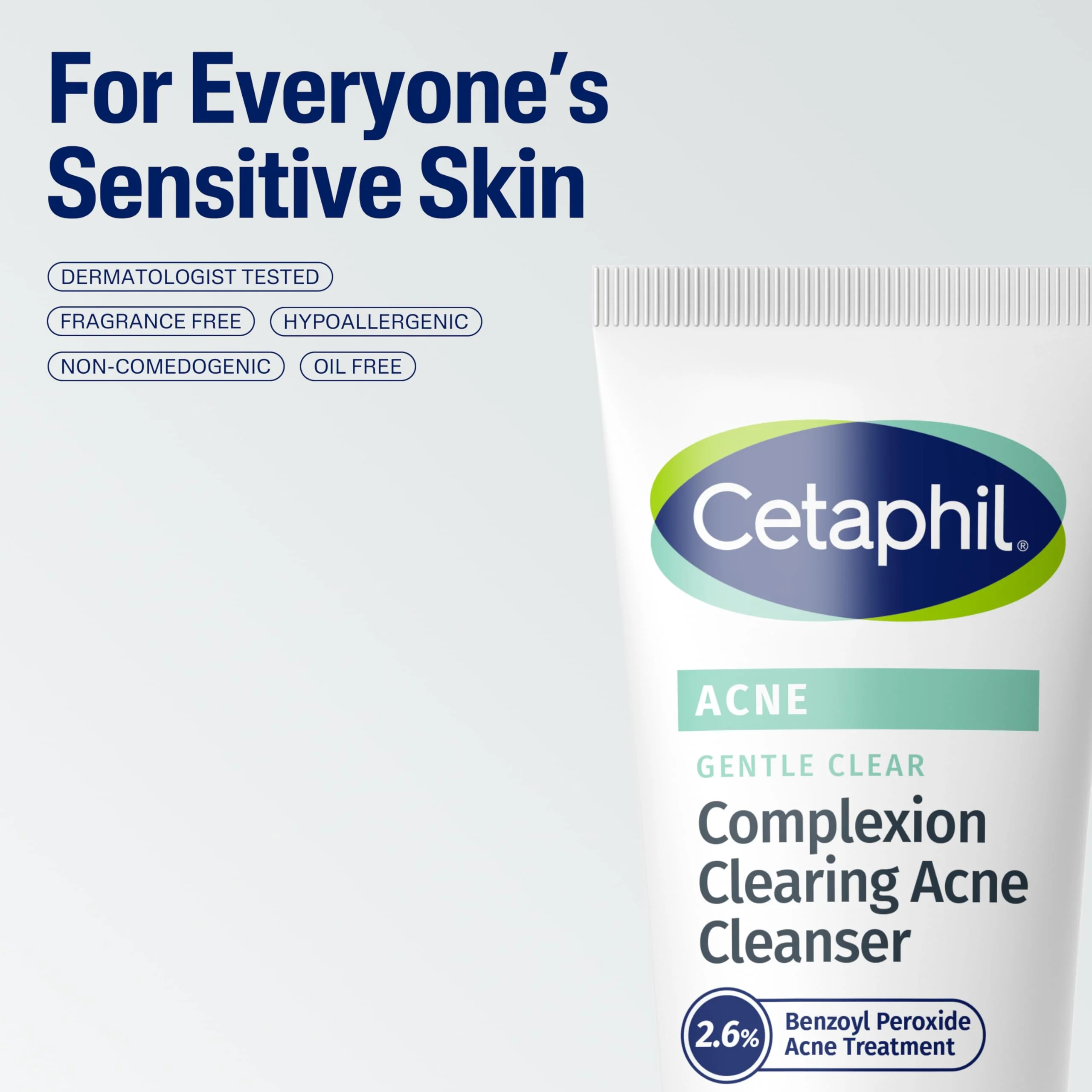 Cetaphil Gentle Clear Complexion-Clearing BPO Acne Cleanser with 2.6% Benzoyl Peroxide, Creamy and Soothing for Sensitive Skin, Suitable for All Skin Types, 4.2oz - Image 4