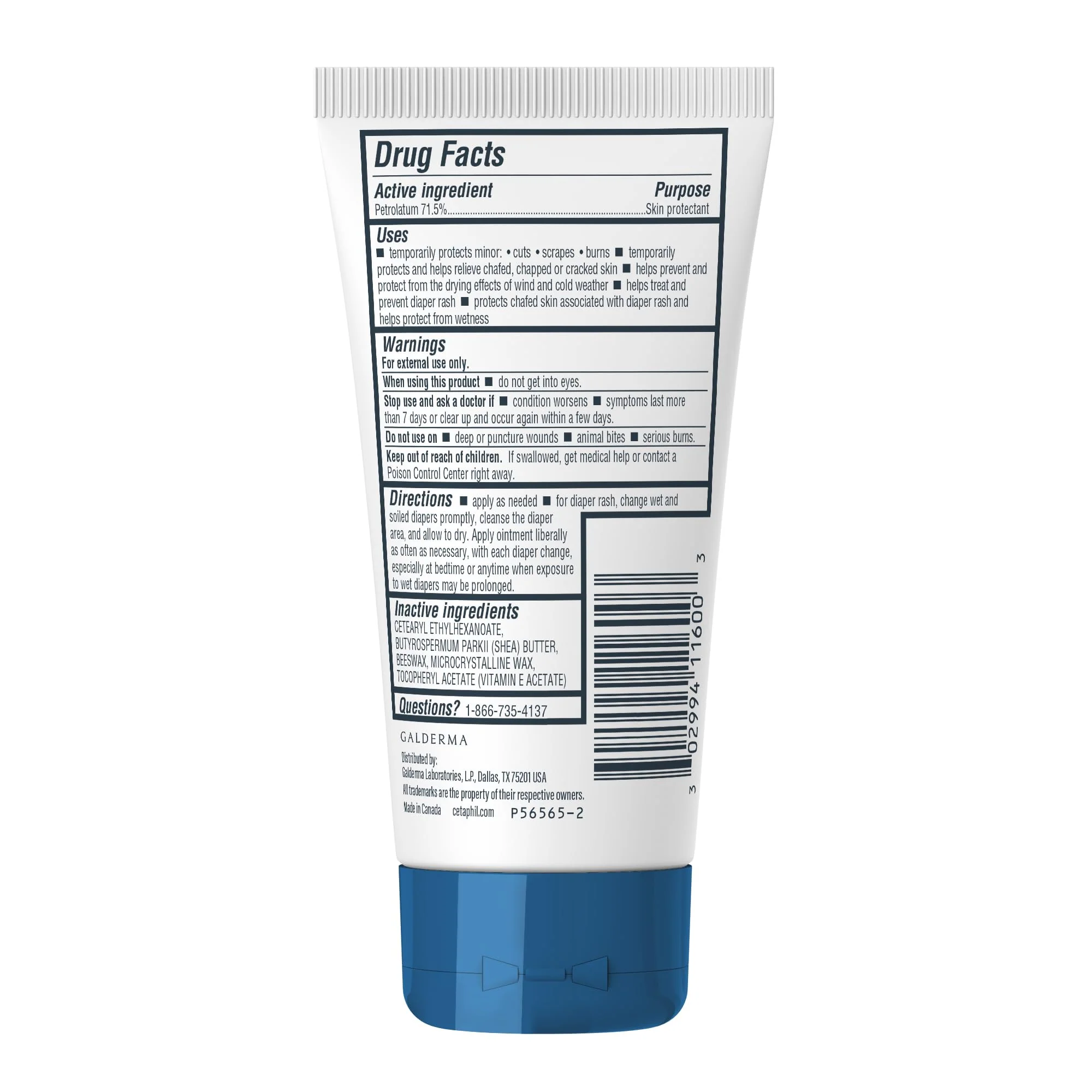 CETAPHIL Healing Ointment, 3 oz, For Dry, Chapped, Irritated Skin, Heals and Protects, Soothes Cracked Hands and Chapped Lips, Hypoallergenic, Fragrance Free - Image 3