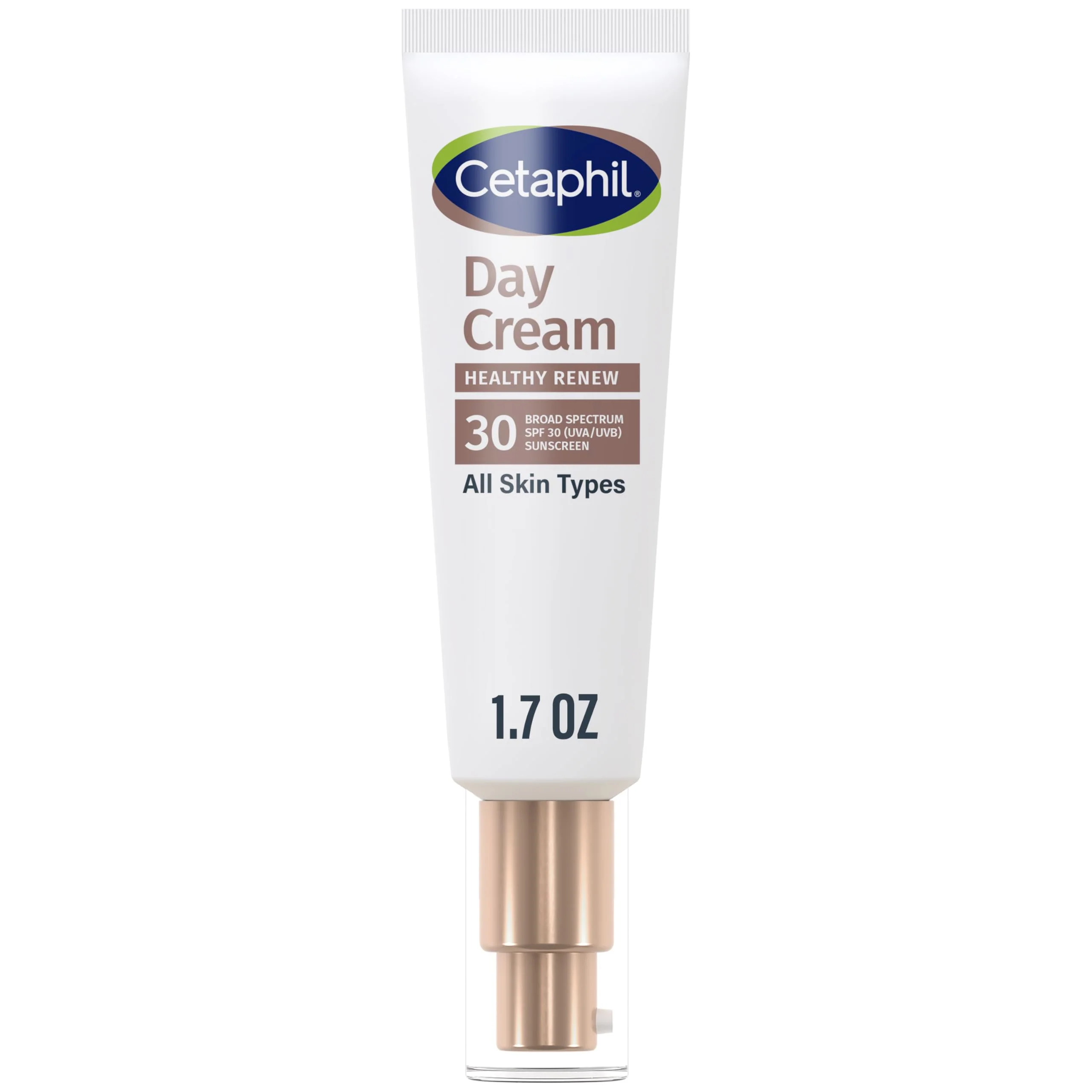 Cetaphil Healthy Renew Moisturizing Day Cream 1.7 Oz, Daily Moisturizer with SPF 30, Skin Tightening Anti Wrinkle Cream for Face with Peptides, Fragrance Free, Retinol Alternative For Sensitive Skin