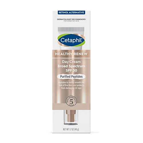 Cetaphil Healthy Renew Moisturizing Day Cream 1.7 Oz, Daily Moisturizer with SPF 30, Skin Tightening Anti Wrinkle Cream for Face with Peptides, Fragrance Free, Retinol Alternative For Sensitive Skin - Image 2