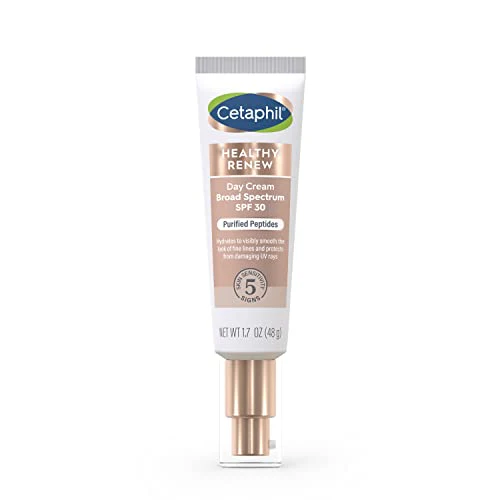Cetaphil Healthy Renew Moisturizing Day Cream 1.7 Oz, Daily Moisturizer with SPF 30, Skin Tightening Anti Wrinkle Cream for Face with Peptides, Fragrance Free, Retinol Alternative For Sensitive Skin - Image 4