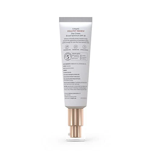 Cetaphil Healthy Renew Moisturizing Day Cream 1.7 Oz, Daily Moisturizer with SPF 30, Skin Tightening Anti Wrinkle Cream for Face with Peptides, Fragrance Free, Retinol Alternative For Sensitive Skin - Image 5
