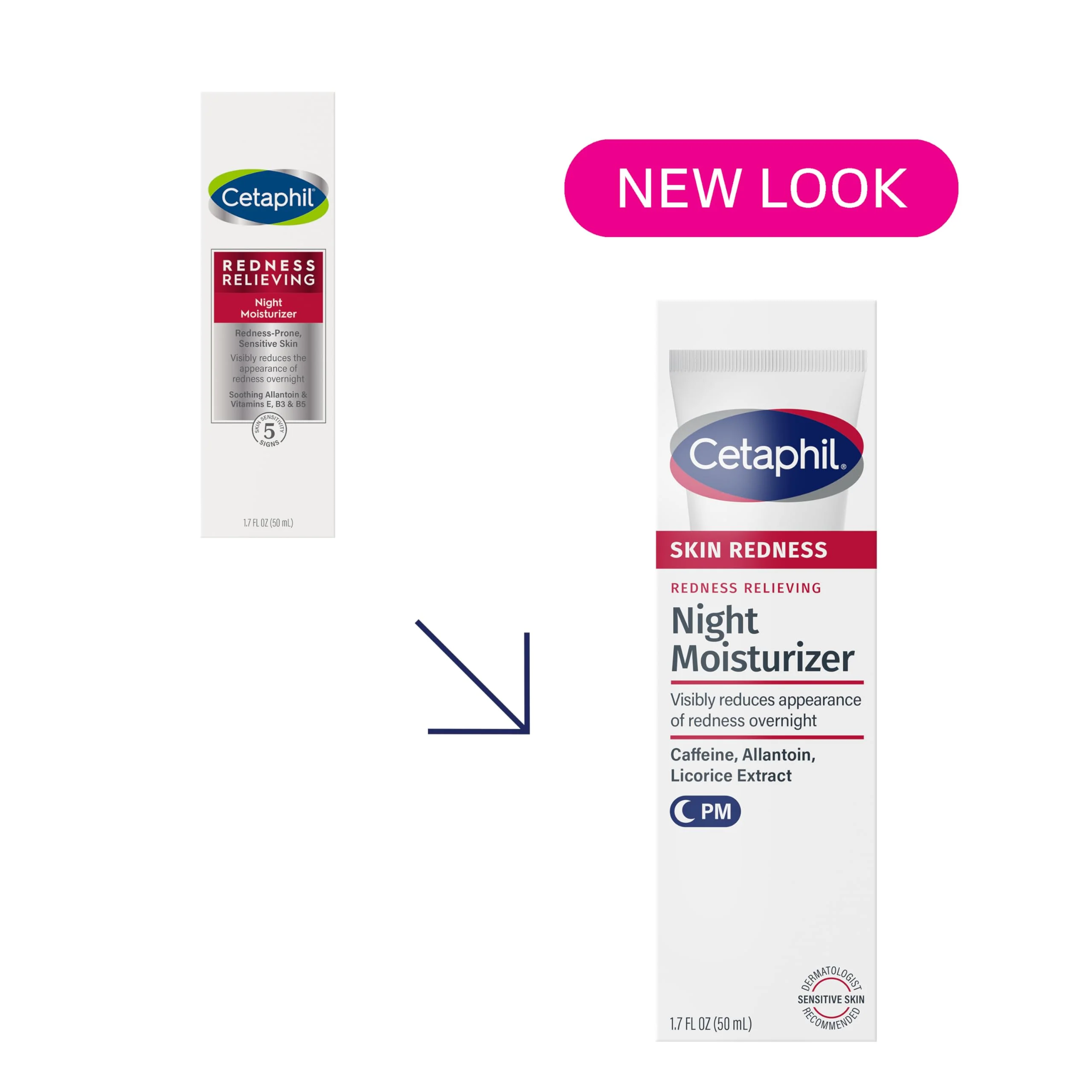 Cetaphil Night Cream, Redness Relieving Night Moisturizer for Face, 1.7 fl oz, For Dry, Redness-Prone Skin, Hypoallergenic, Fragrance Free - Image 9