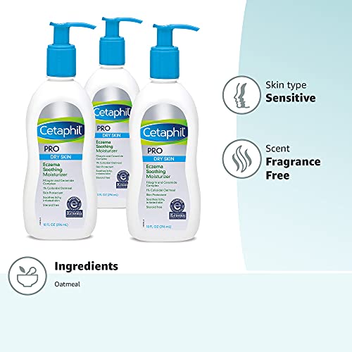 Cetaphil RESTORADERM Itch Control Moisturizing Lotion, 10 fl oz (Pack of 3), Soothes Dry, Irritated, Eczema Prone Skin, No Added Fragrance, (Packaging May Vary) - Image 2